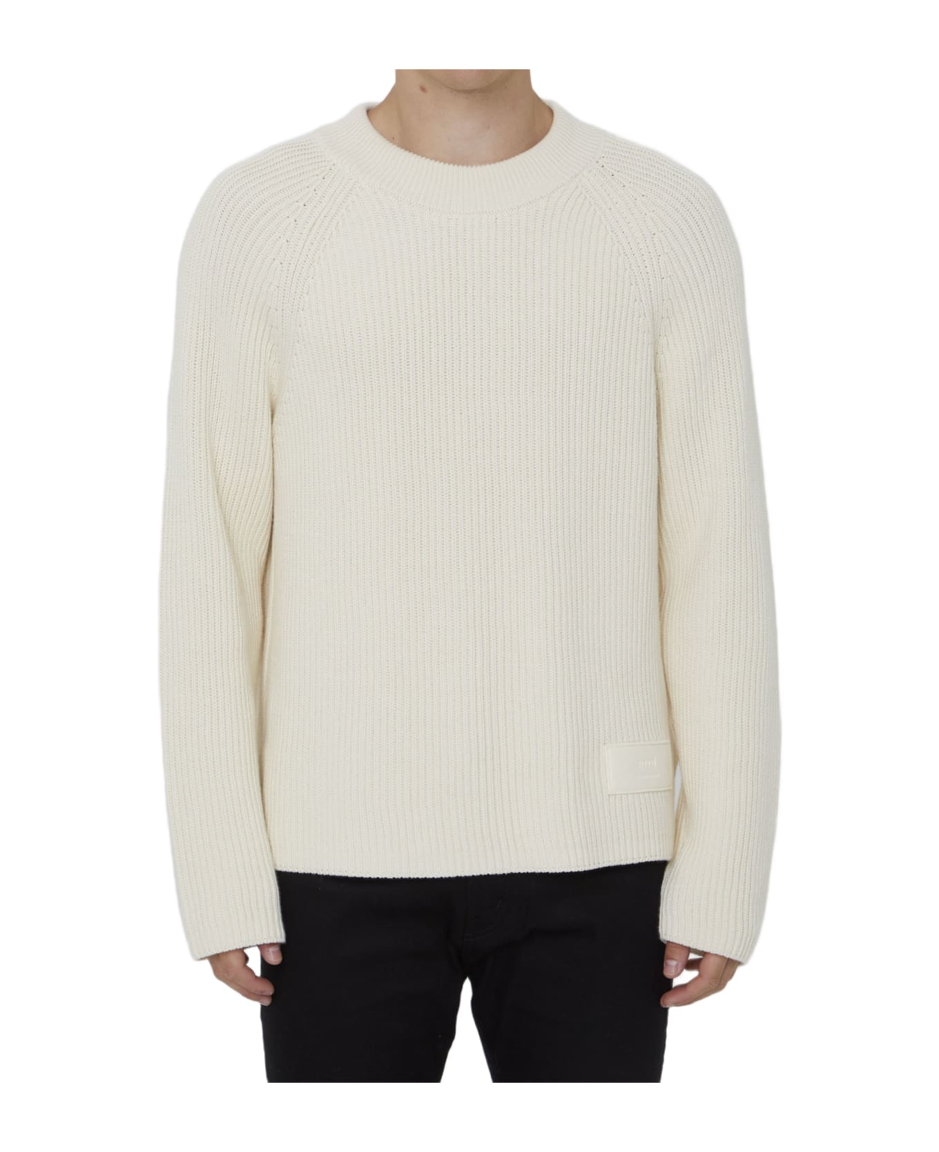 Ami Alexandre Mattiussi Ivory Jumper With Patch - IVORY