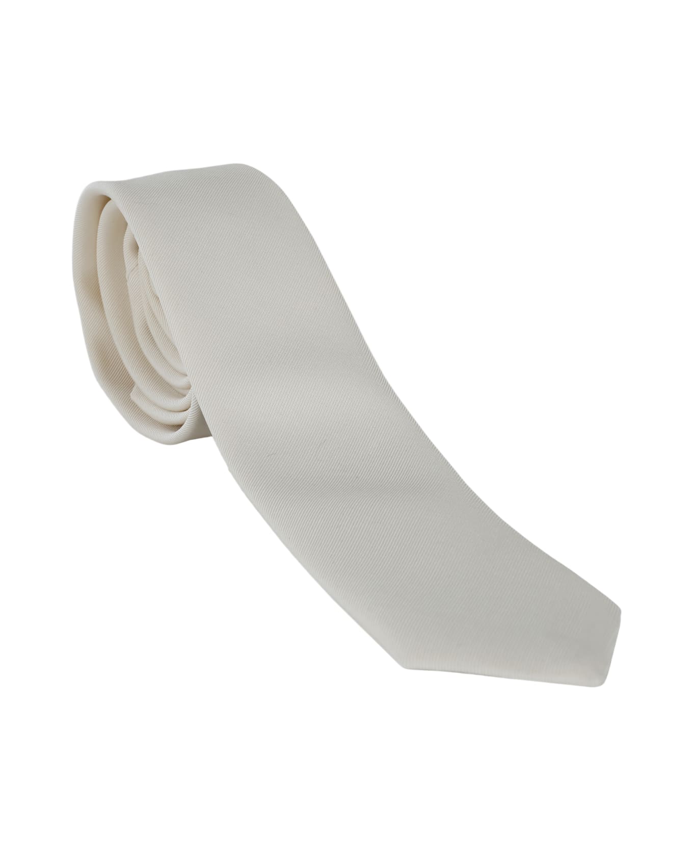 Saint Laurent White Tie - Beige