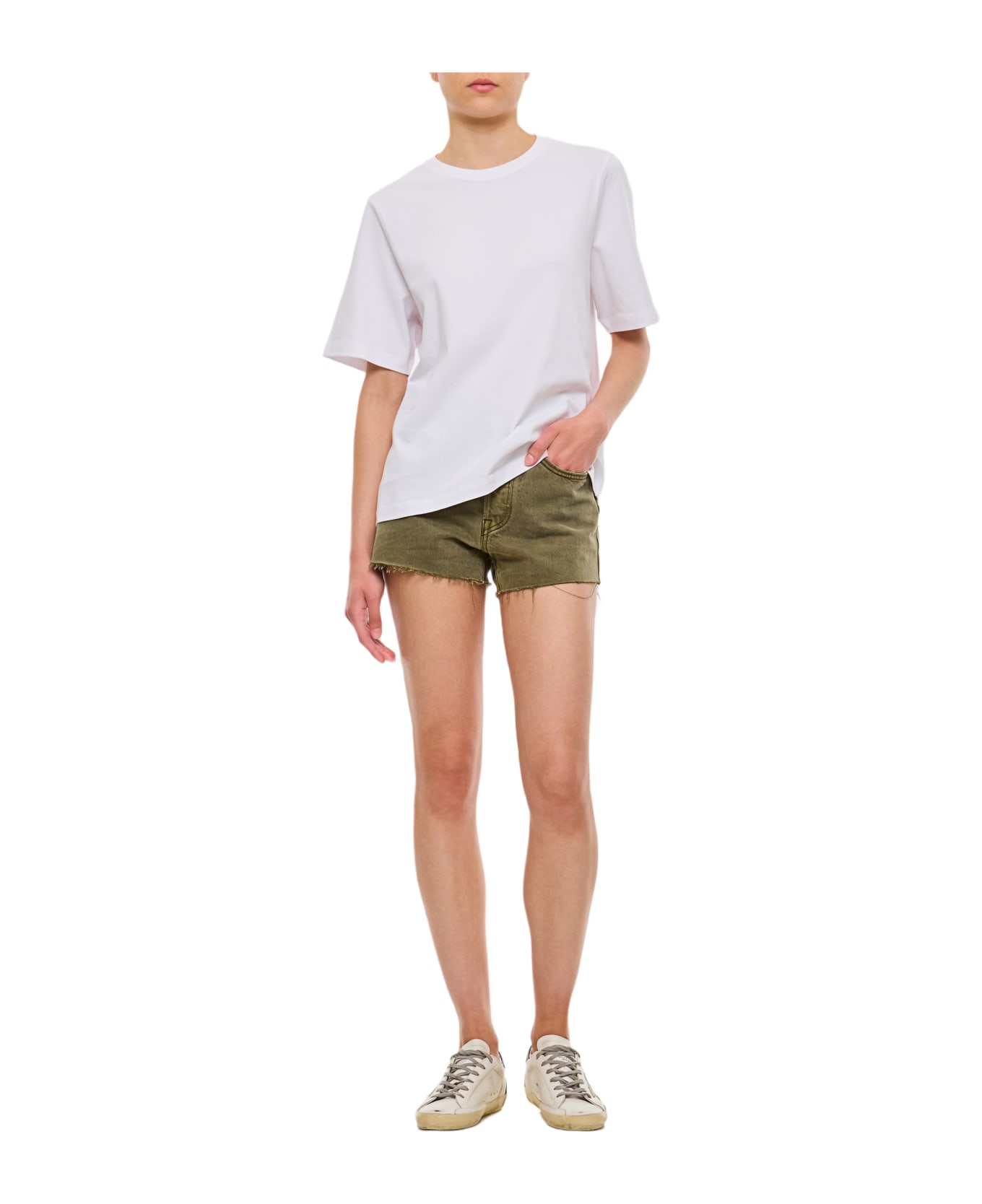 Levi's 501 Original Short Pants - Green Tシャツ