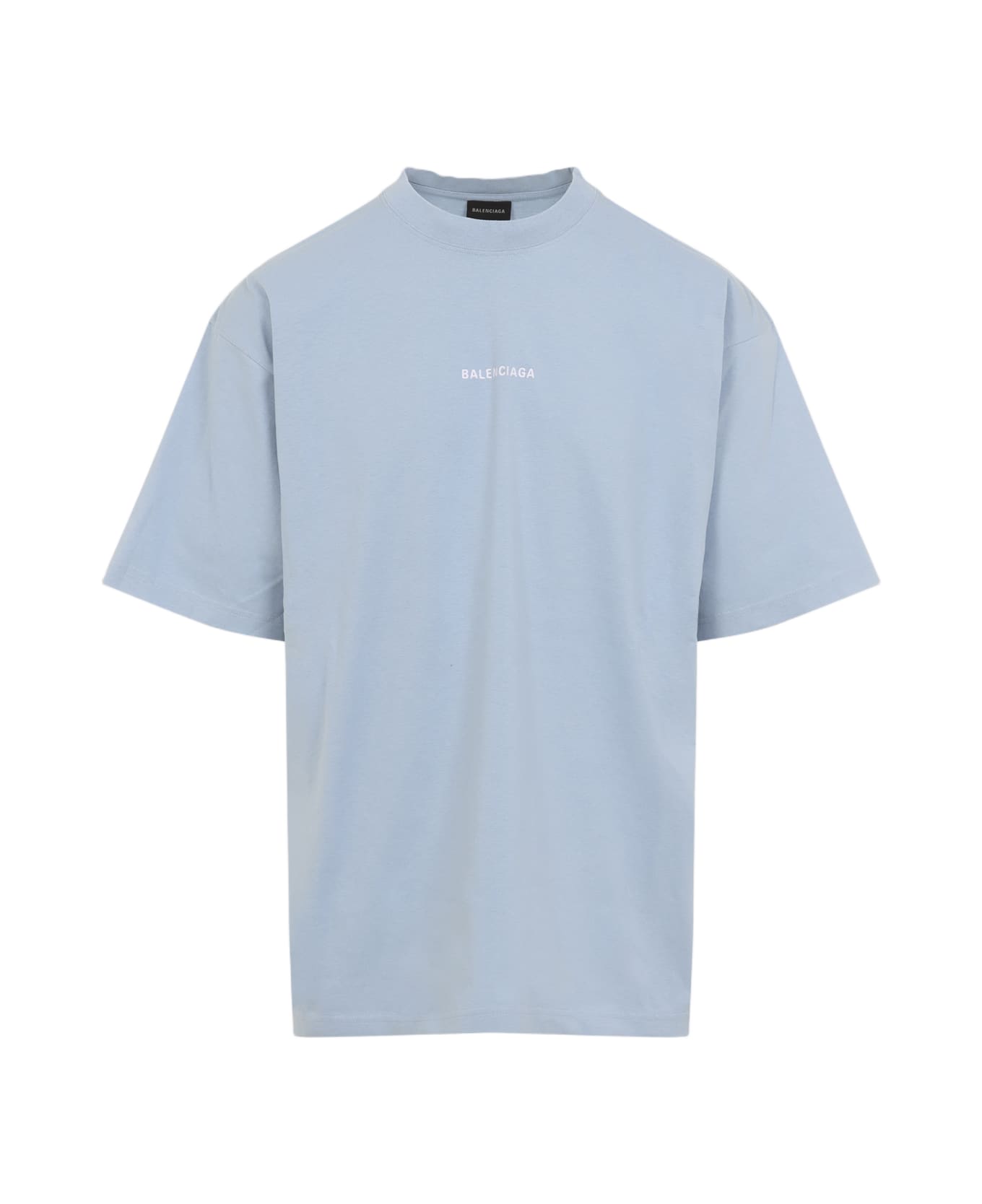 Balenciaga Medium Fit T-shirt - Light Blue White