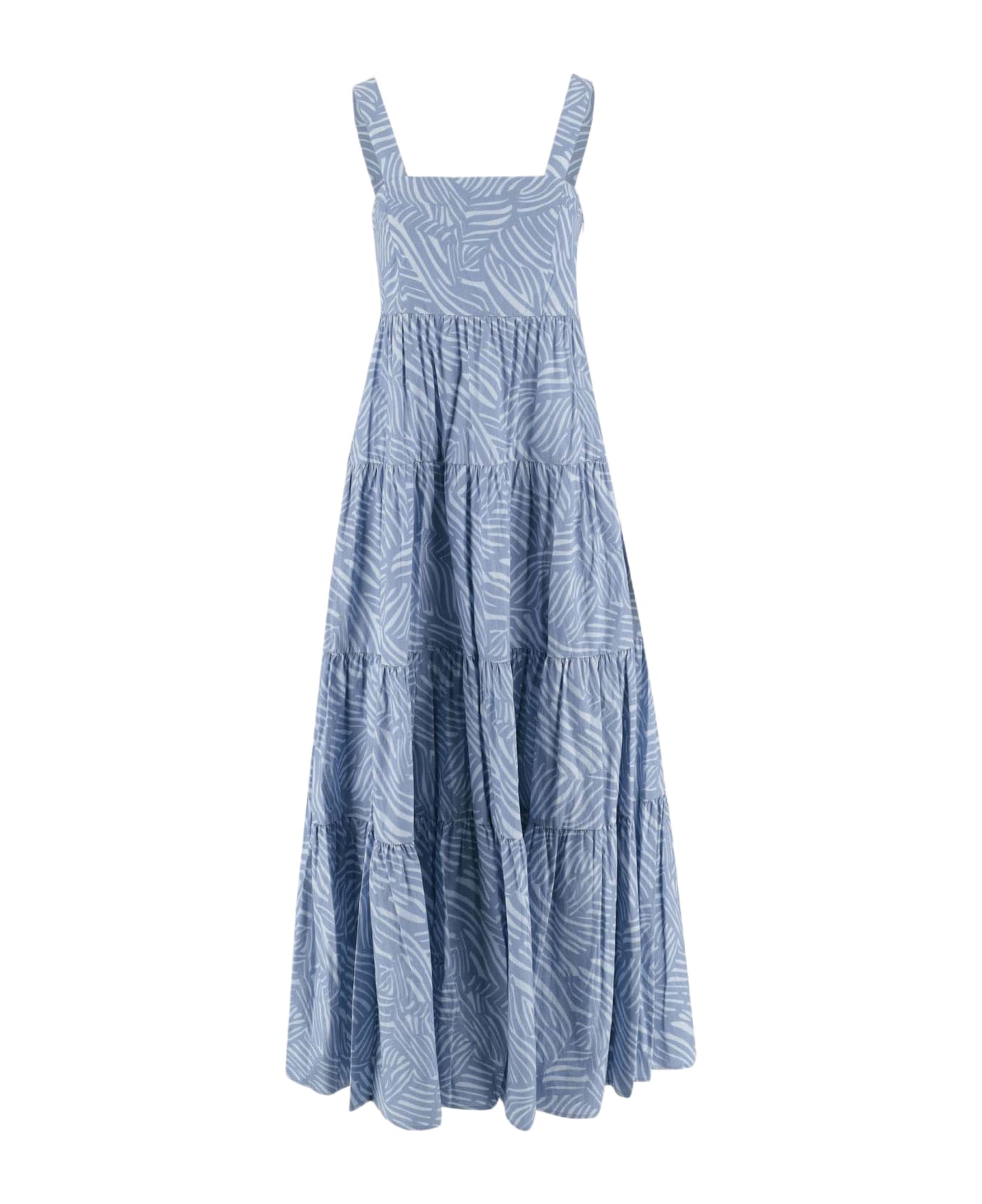 Michael Kors Stretch Cotton Dress - Clear Blue
