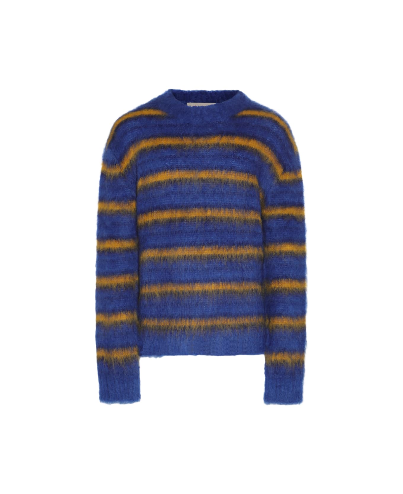 Marni Blue And Yellow Wool Knitwear - Blue