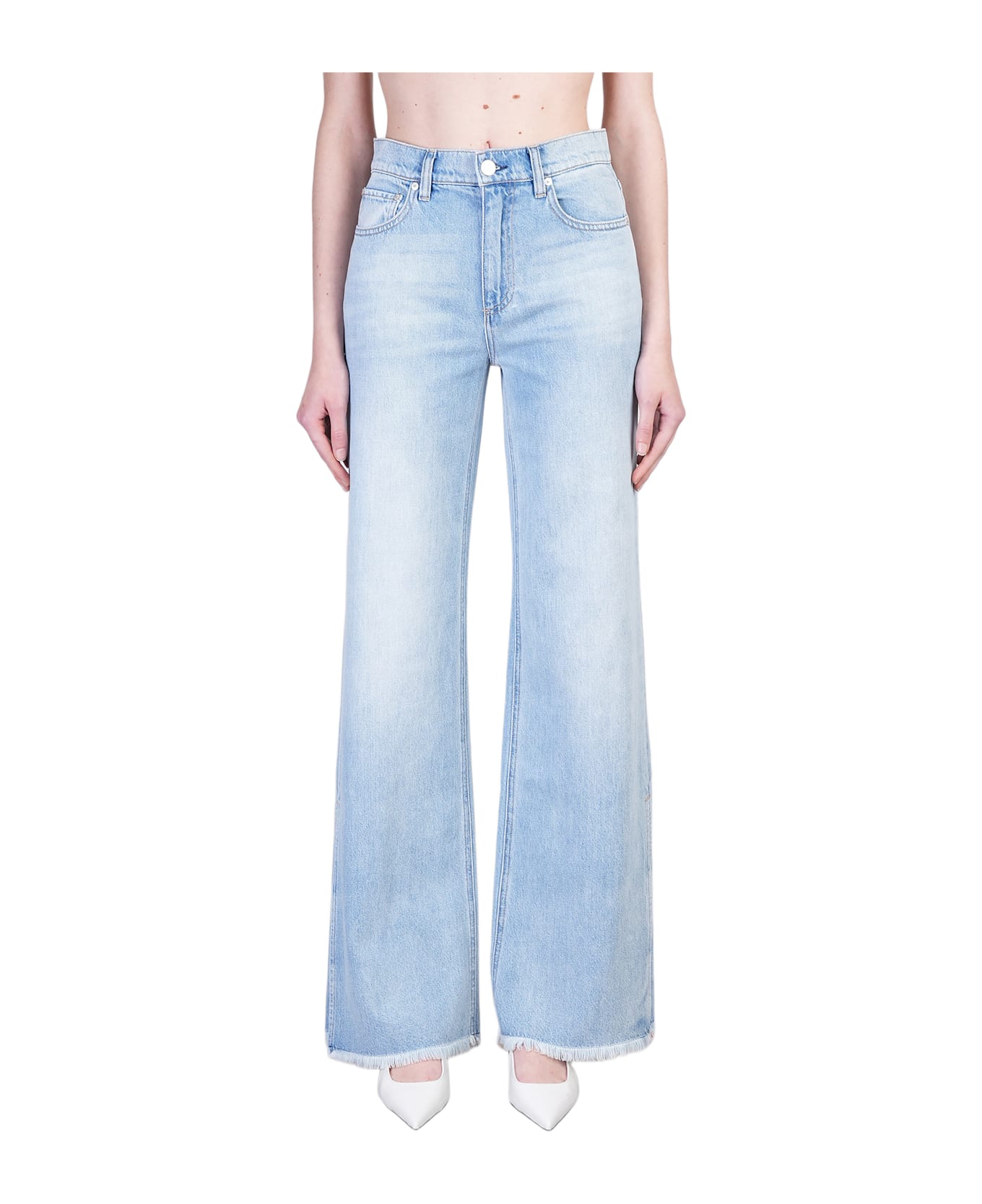 Alice + Olivia Weezy Jeans In Blue Cotton - blue