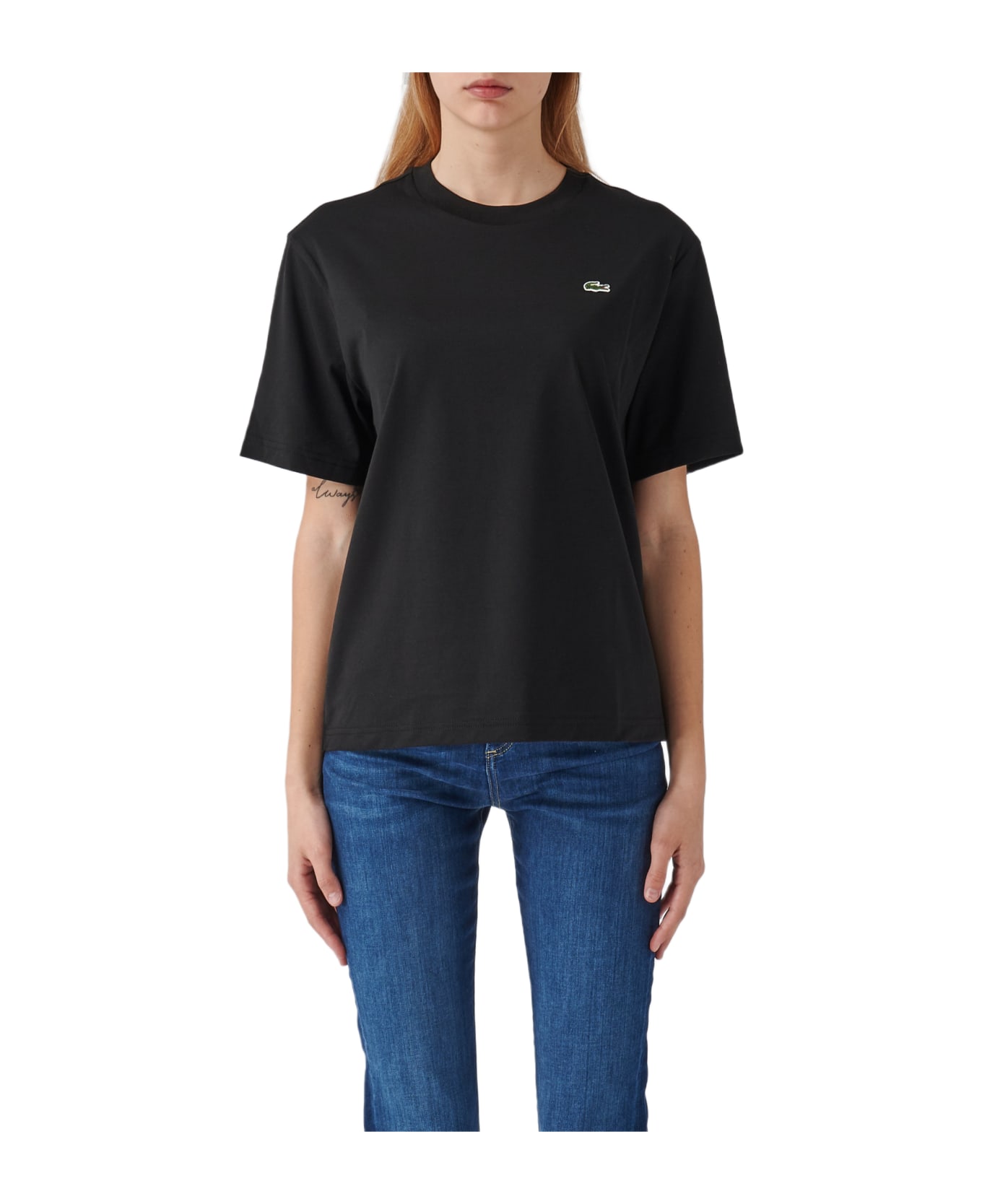 Lacoste Cotton T-shirt - NERO Tシャツ