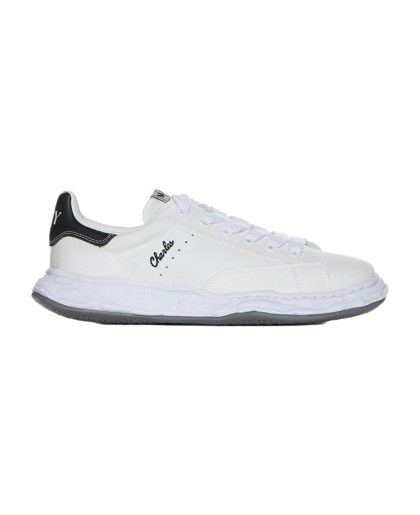 Mihara Yasuhiro Charles Canvas Low-top Sneakers - WHITE/BLACK