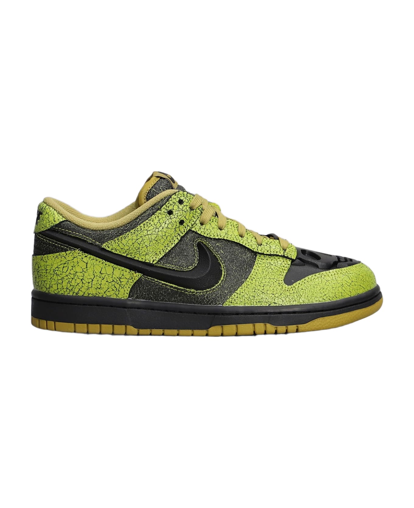 Nike Dunk Low Retro Sneakers In Green Leather - green