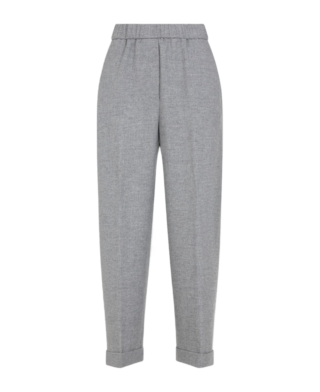 Peserico Virgin Wool Pants - Grigio Pietra