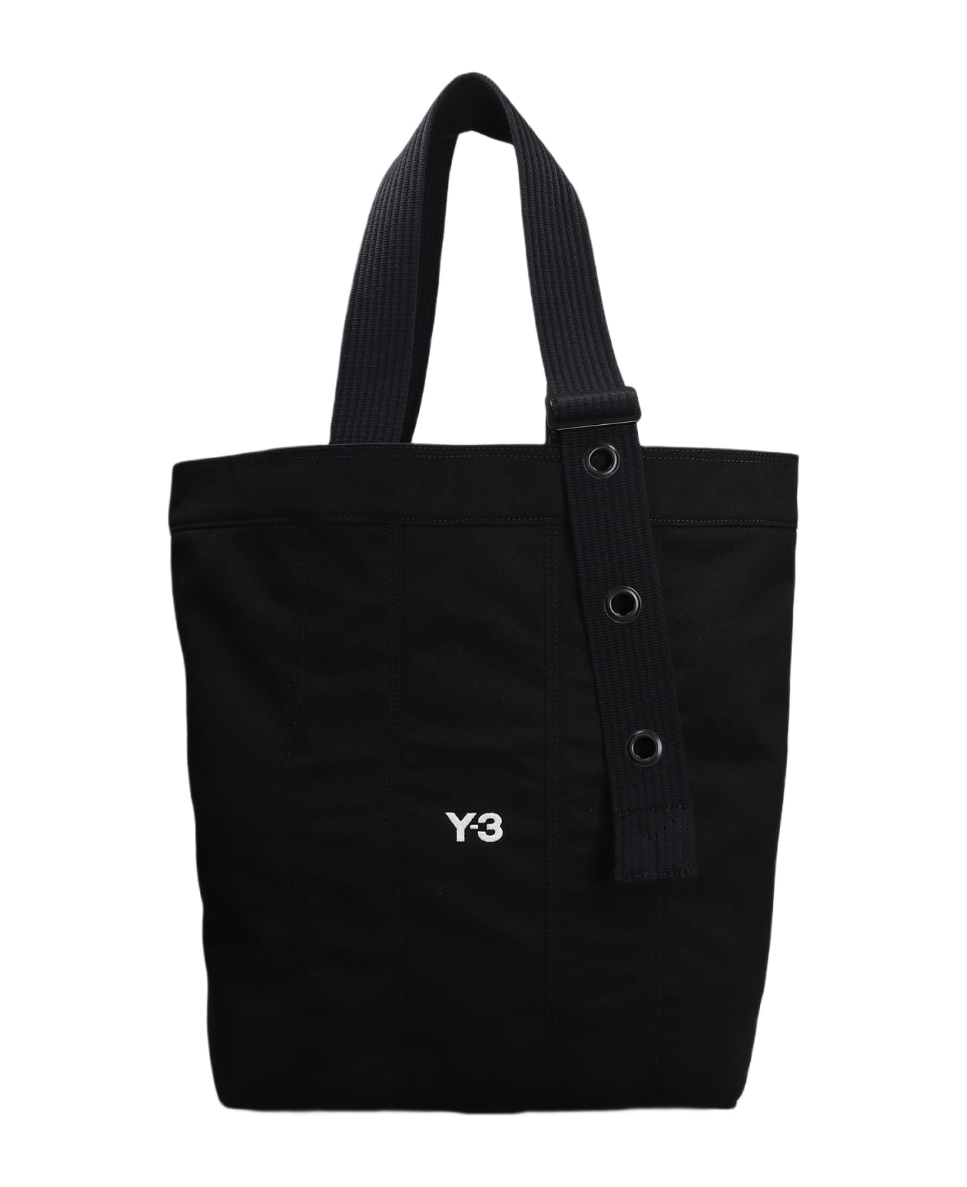Y-3 Tote In Black Polyester - Black トートバッグ