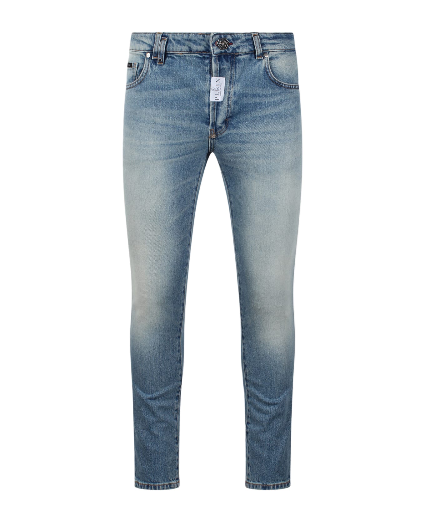 Philipp Plein Skinny Fit Denim Trousers - A Azure Blue デニム