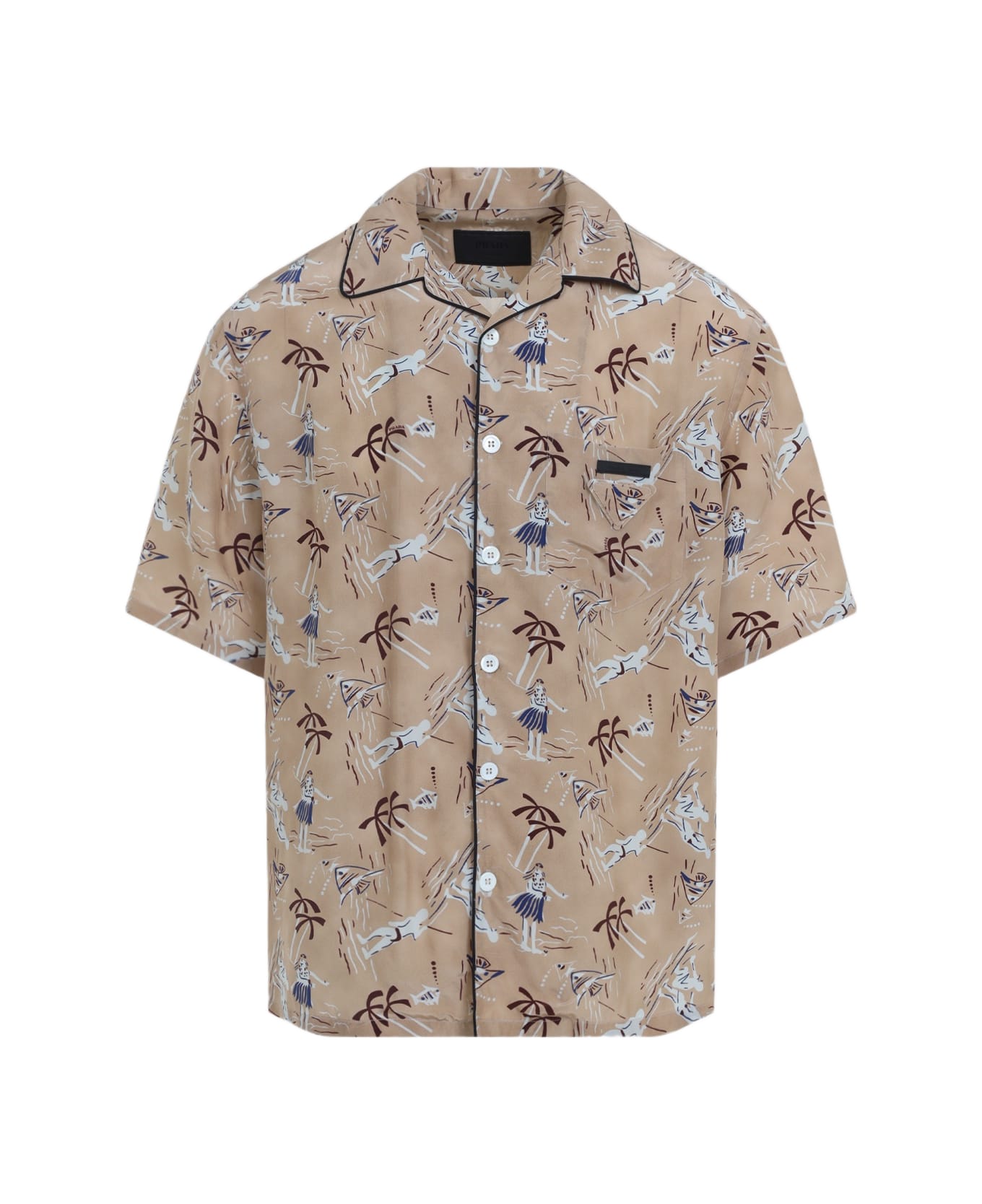 Prada Viscose And Silk Shirt - Cammeo
