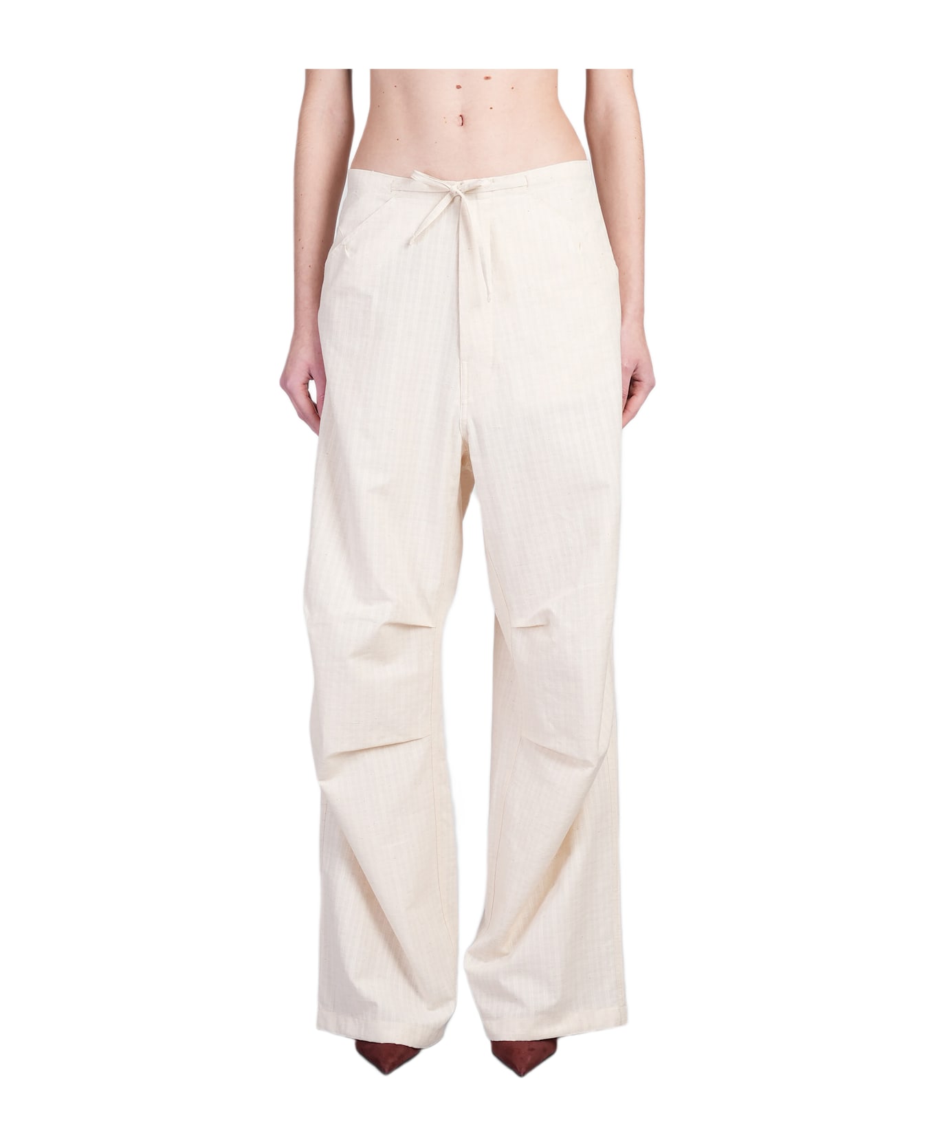 DARKPARK Daisy Pants In Beige Cotton - beige