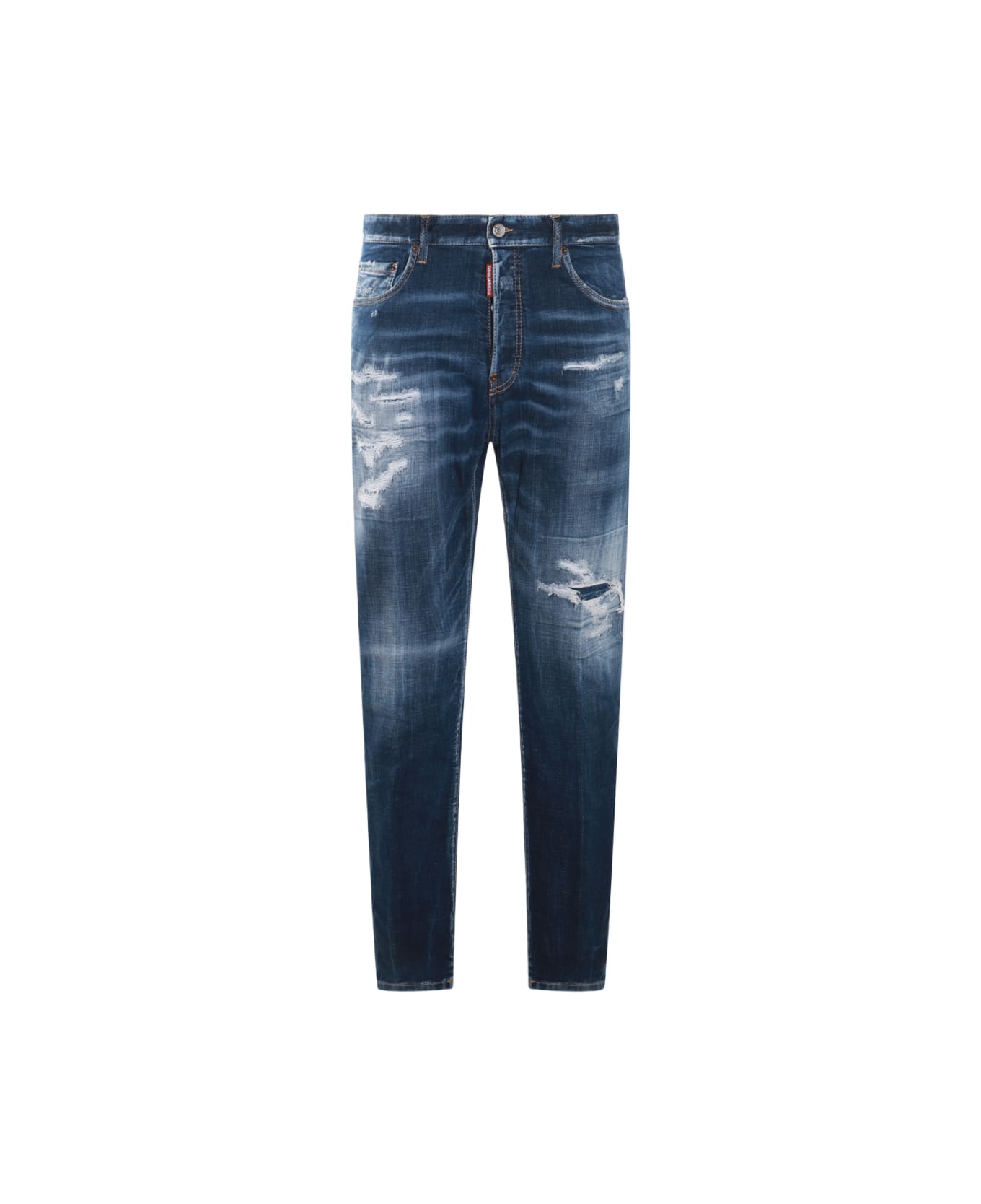 Dsquared2 Dark Blue Cotton Denim Jeans - Navy Blue