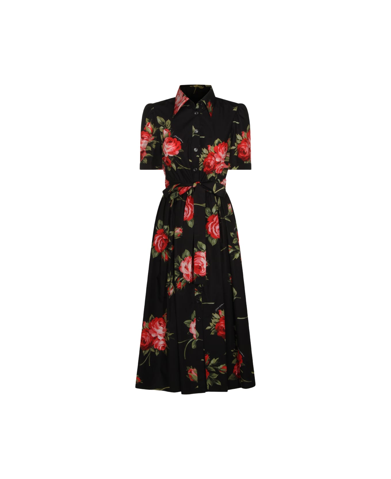 Dolce 
Gabbana Black Cotton Dress - ROSE F.DO NERO