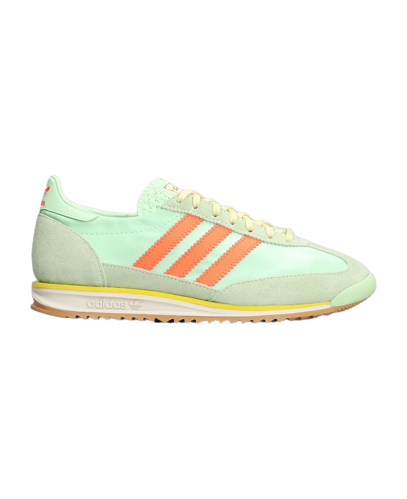 Adidas Sl 72 Og Sneakers In Green Suede And Fabric - green