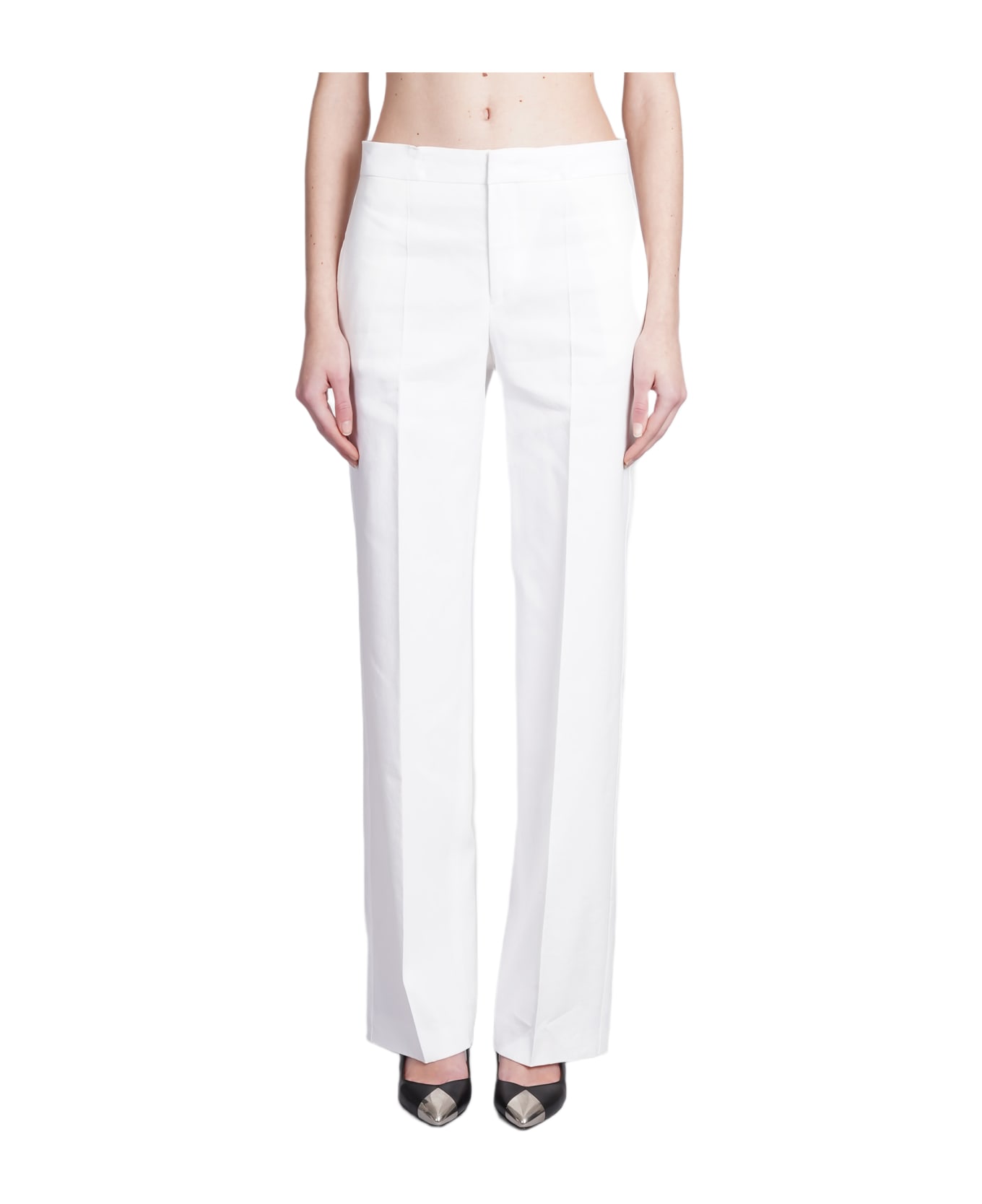 Isabel Marant Scarly Pants In White Viscose - white