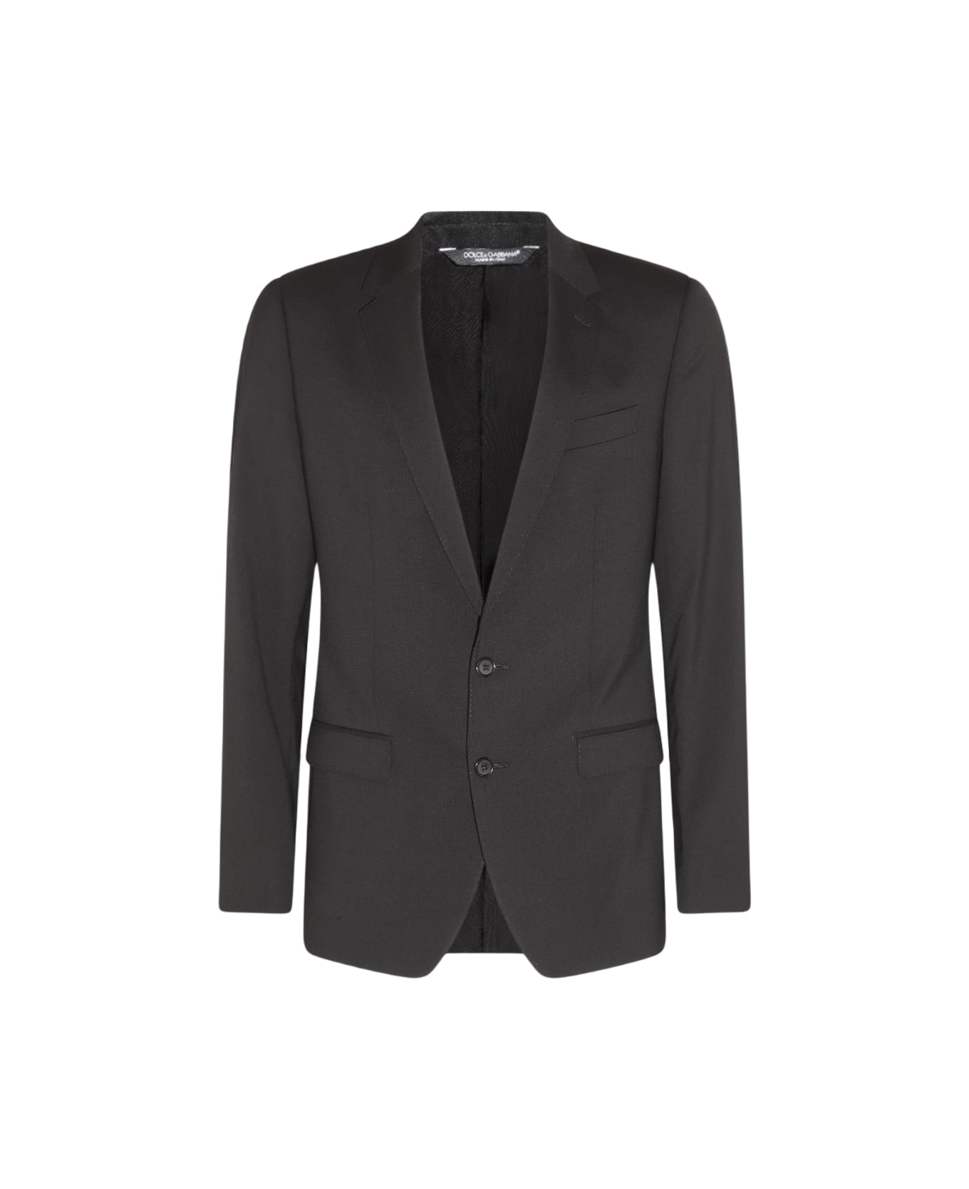 Dolce & Gabbana Black Wool Two Pieces Suit - Black