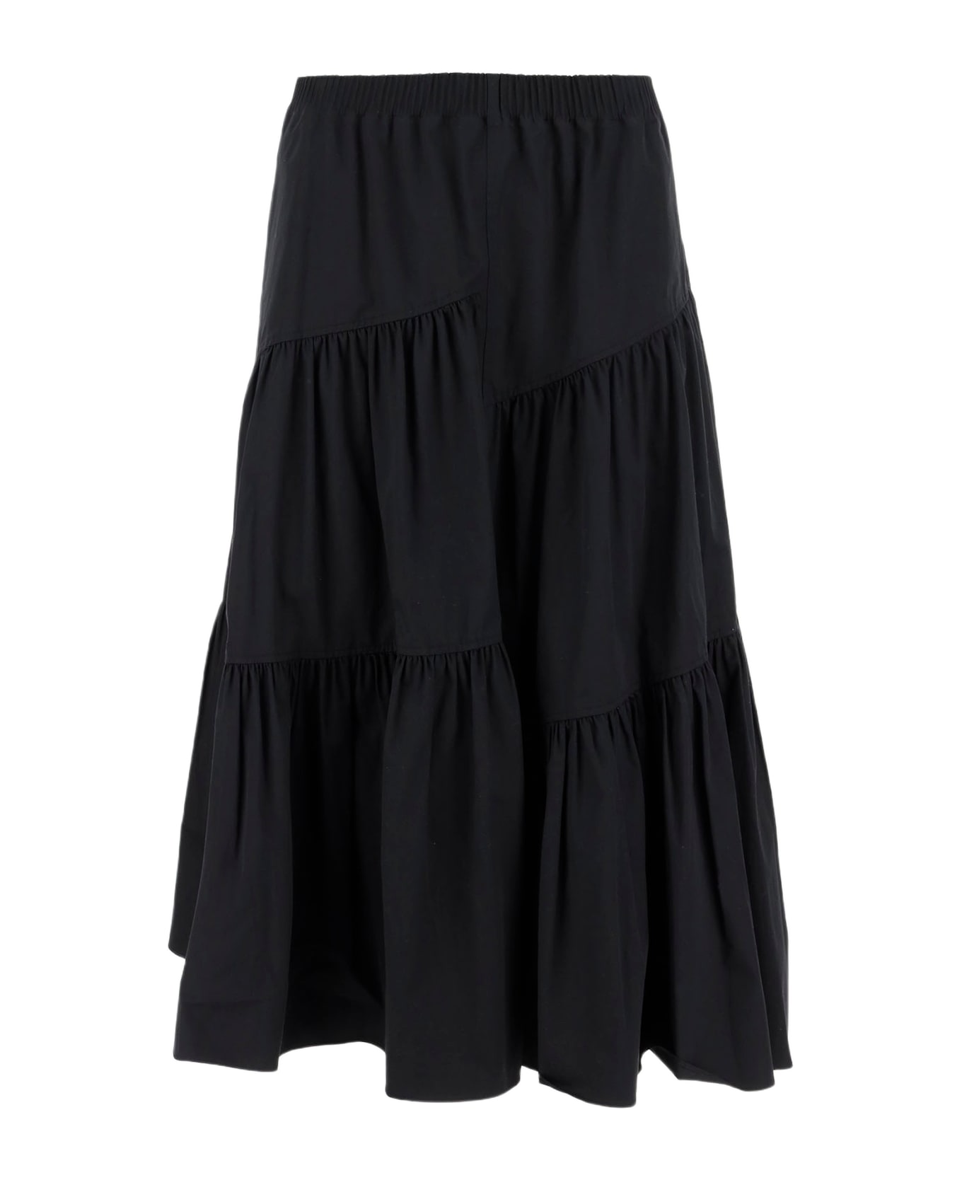 Tory Burch Cotton Midi Skirt - Black