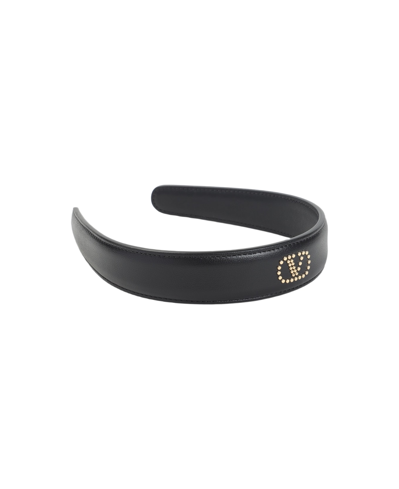 Valentino Garavani Leather Hair Band - Black