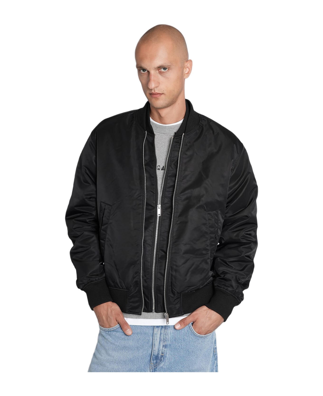 Axel Arigato Pen Layered Bomber Jacket In Black Polyamide - BLACK