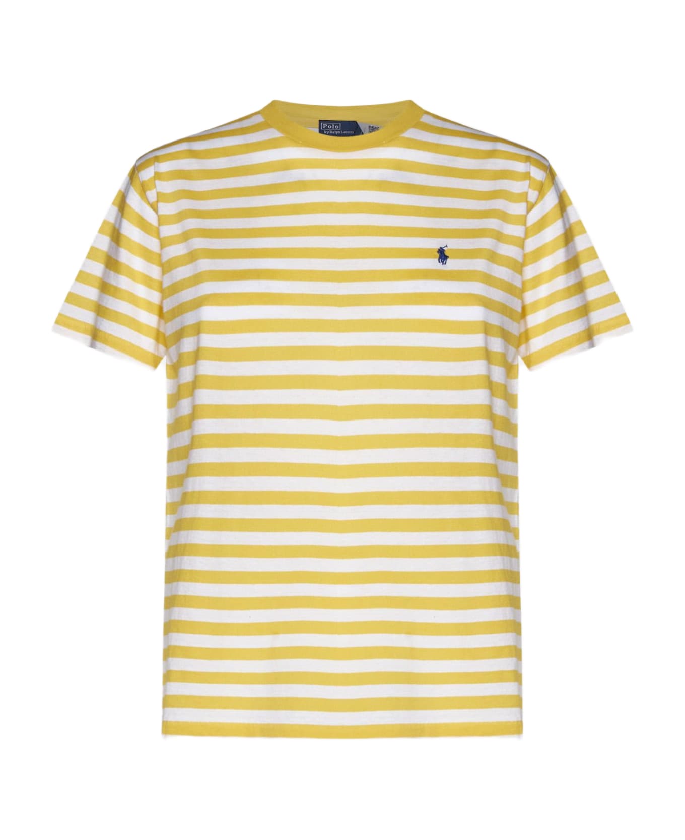 Polo Ralph Lauren Striped Cotton T-shirt - Yellow Tシャツ