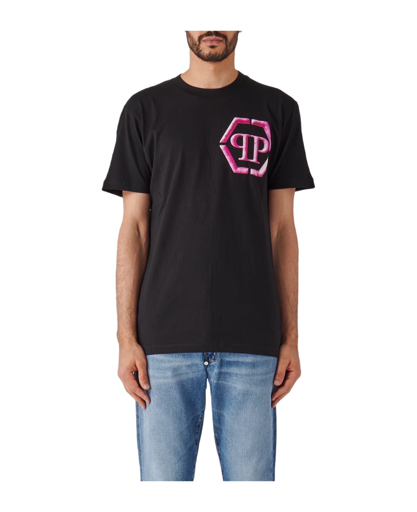 Philipp Plein Round Neck Ss T-shirt - NERO シャツ