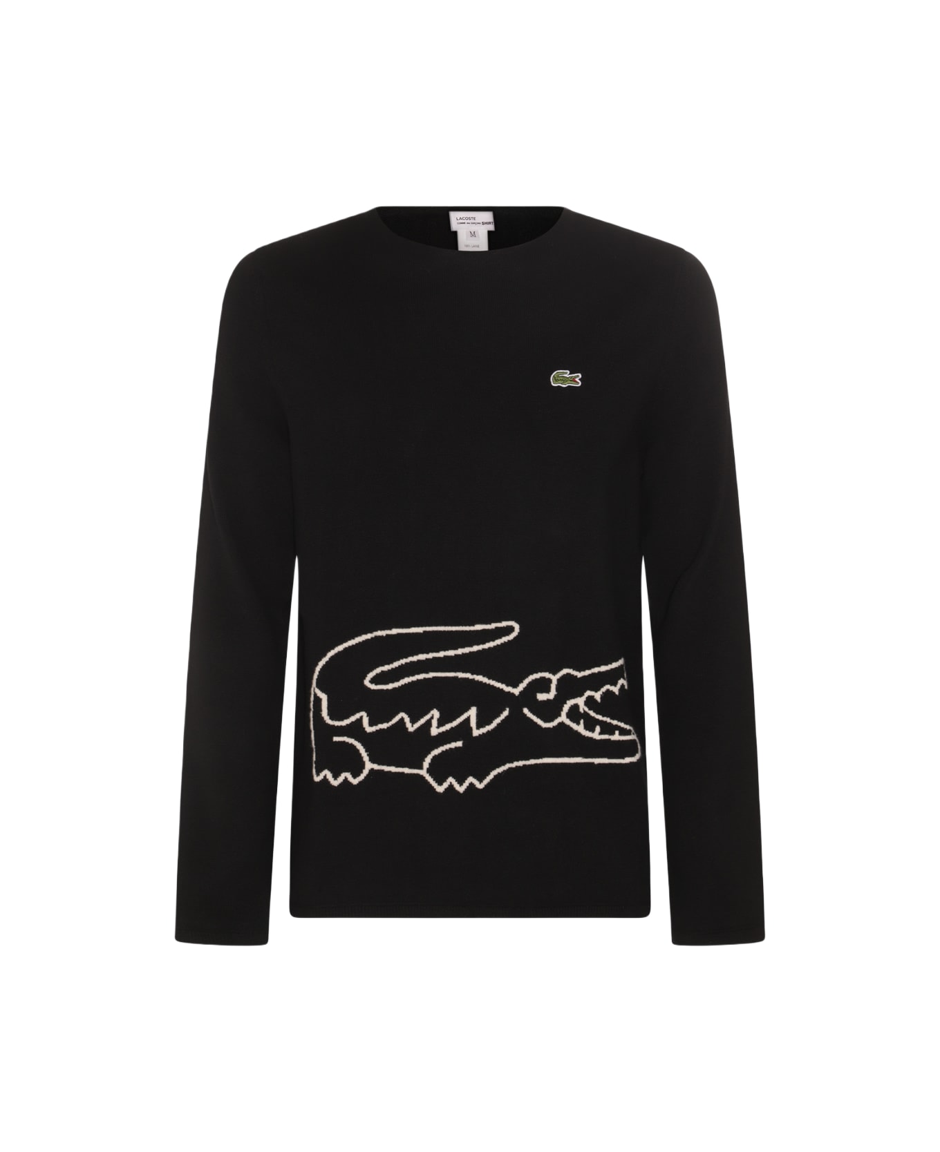 Comme des Garçons Black Wool Crocodile Sweater - Black