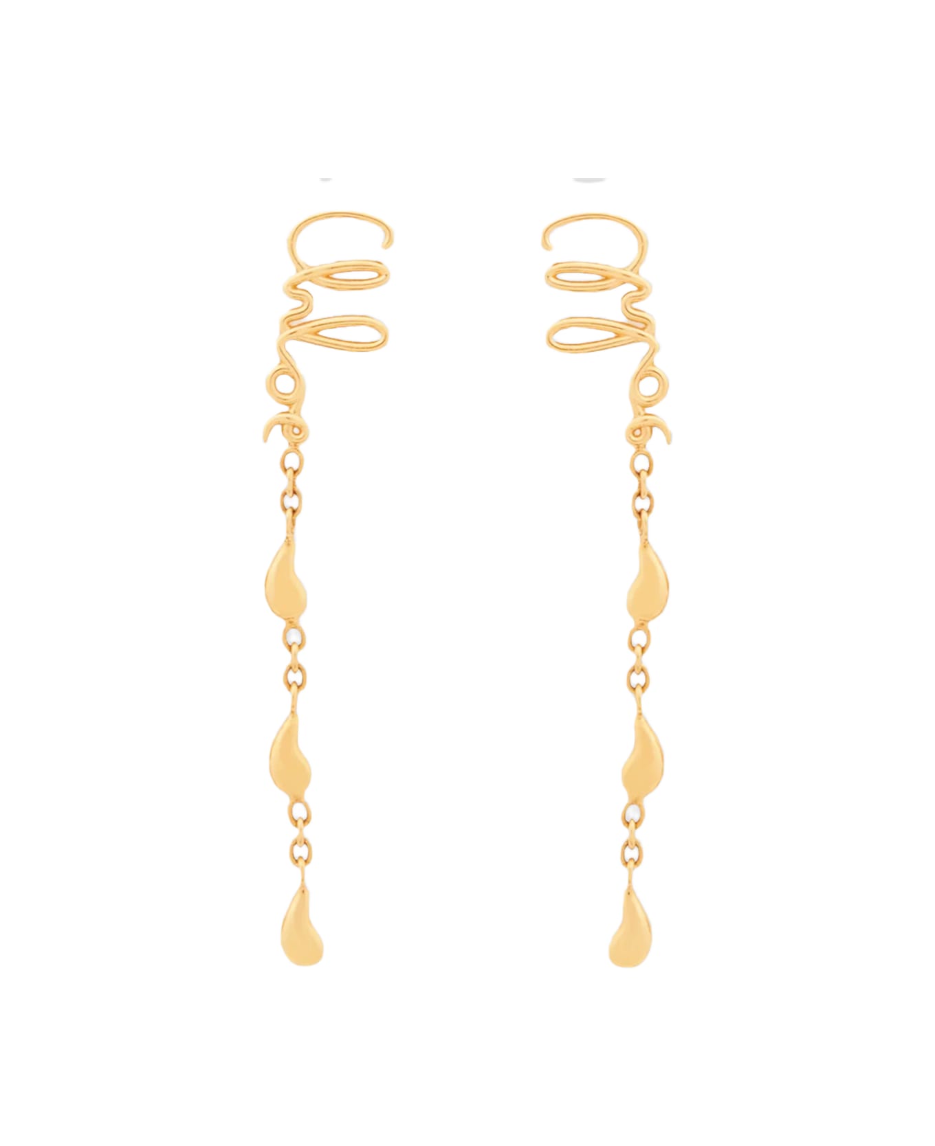 Chloé Gold Tone Brass Earrings - VINTAGE GOLD