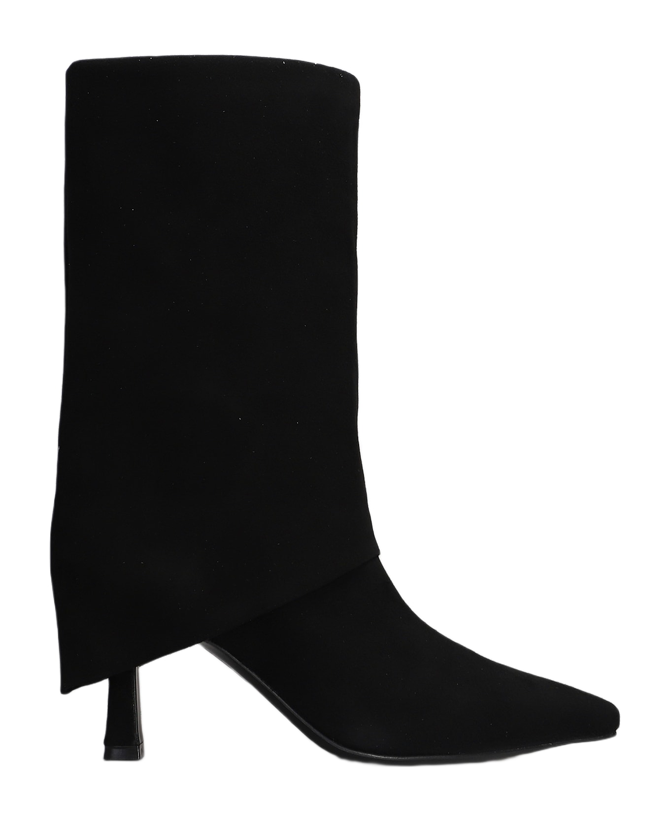 Julie Dee High Heels Boots In Black Suede - black