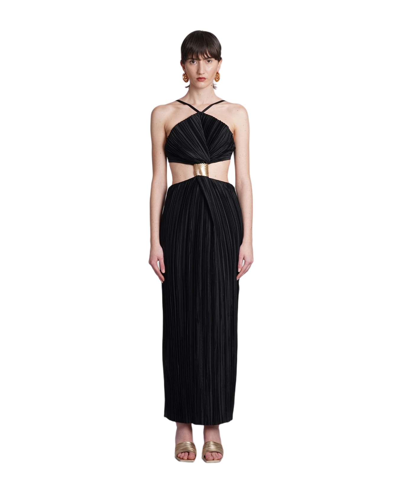 Cult Gaia Mitra Dress In Black Polyester Dress - BLACK