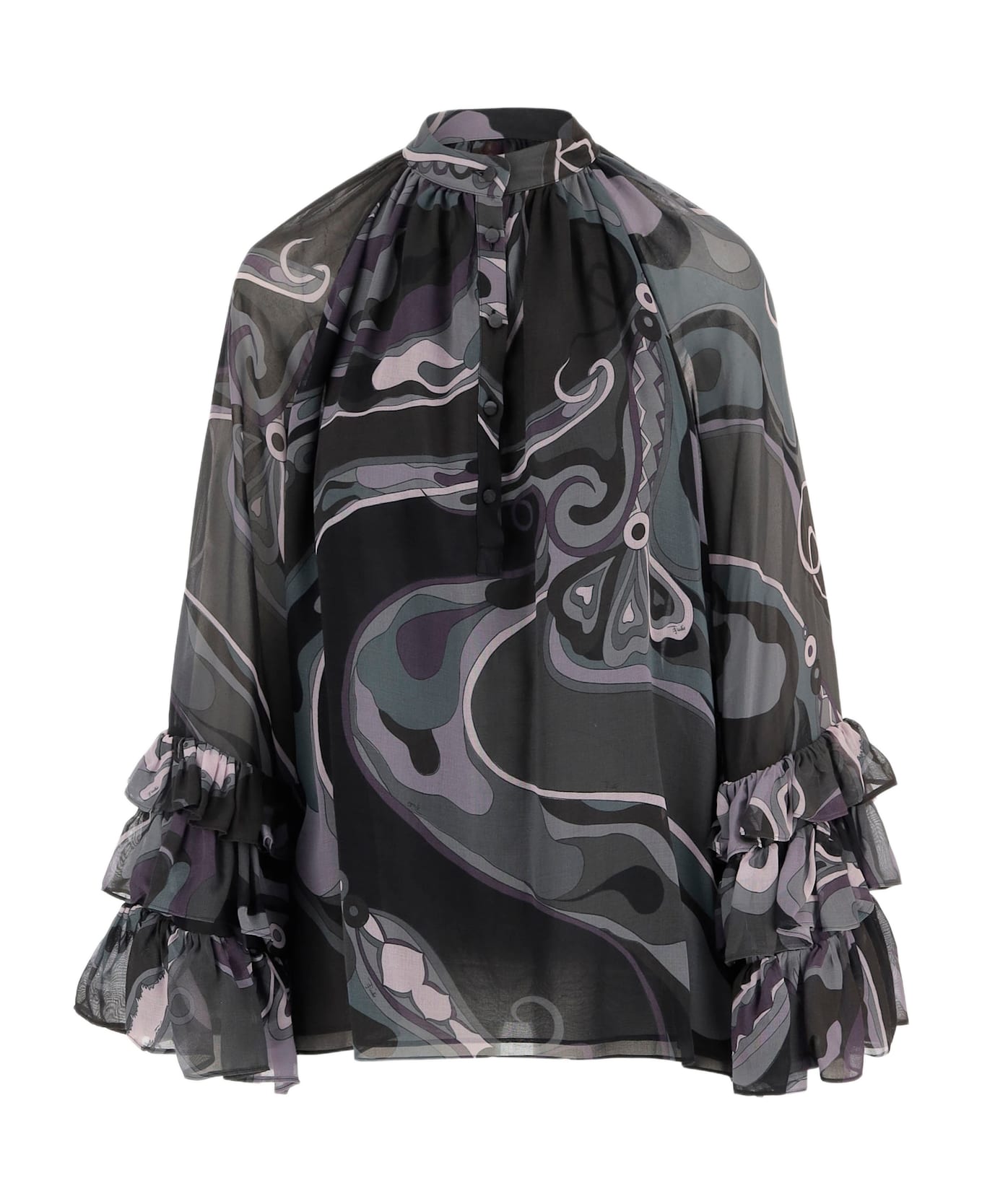 Pucci Viscose Blouse With Abstract Print - Red