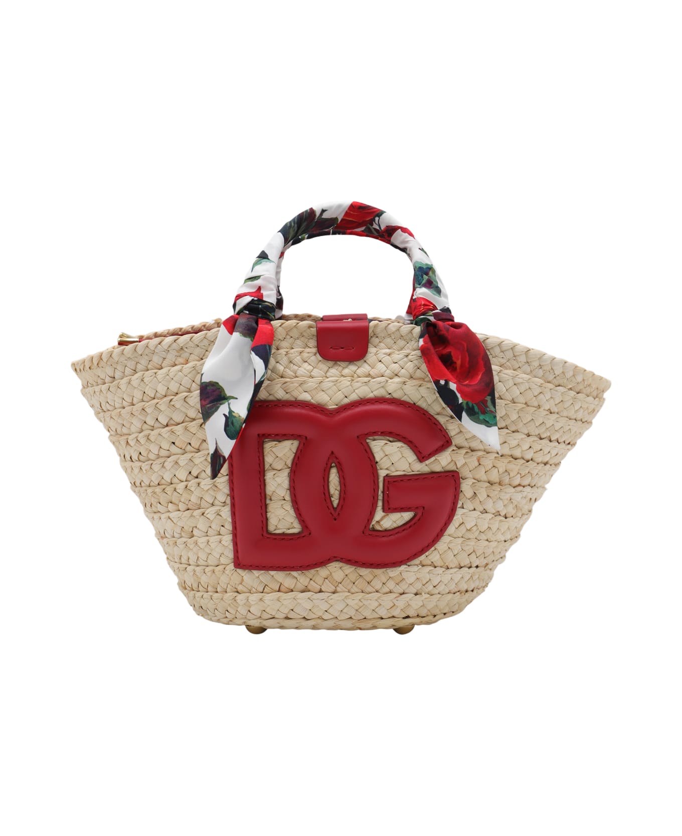 Dolce & Gabbana Beige Raffia Satchel - ROSA ROSSA F.BCO