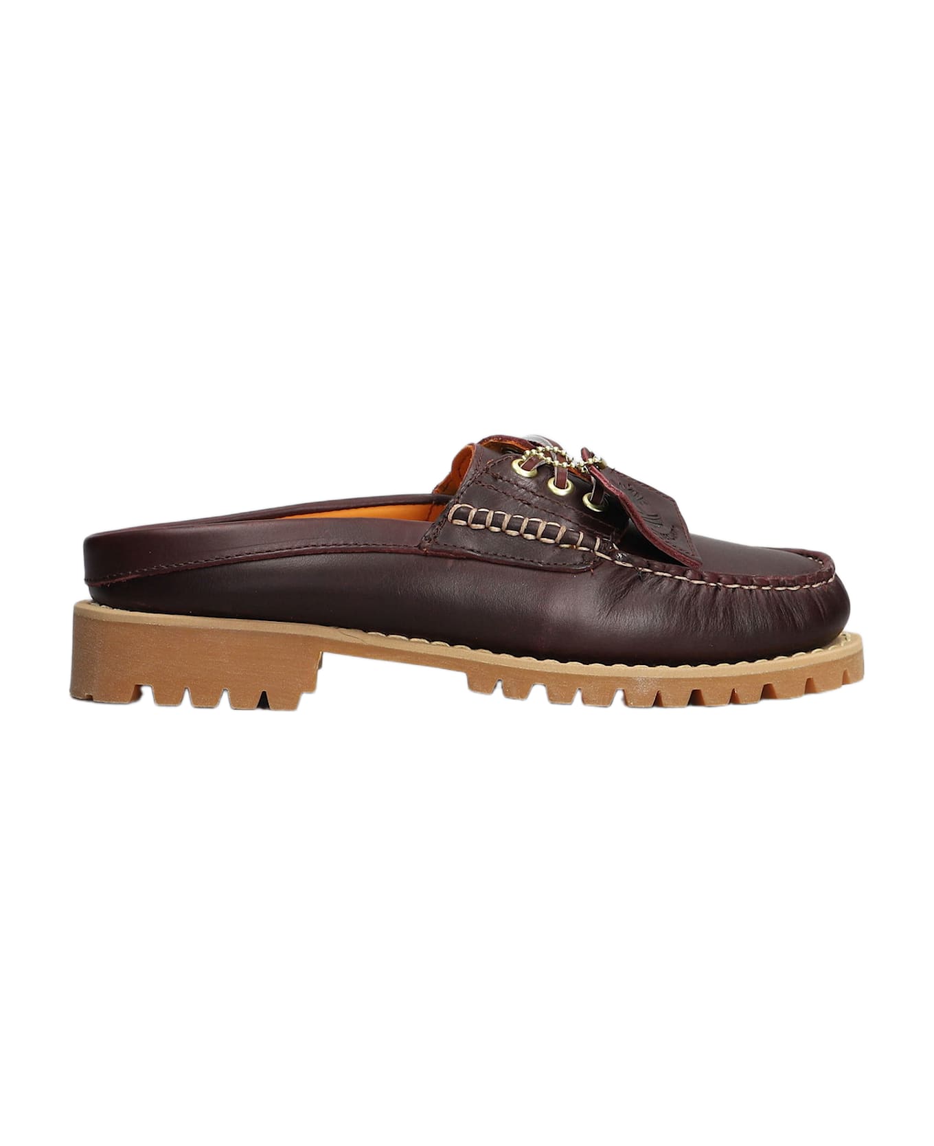 Timberland Vibr Mule Slipper-mule In Bordeaux Leather - bordeaux
