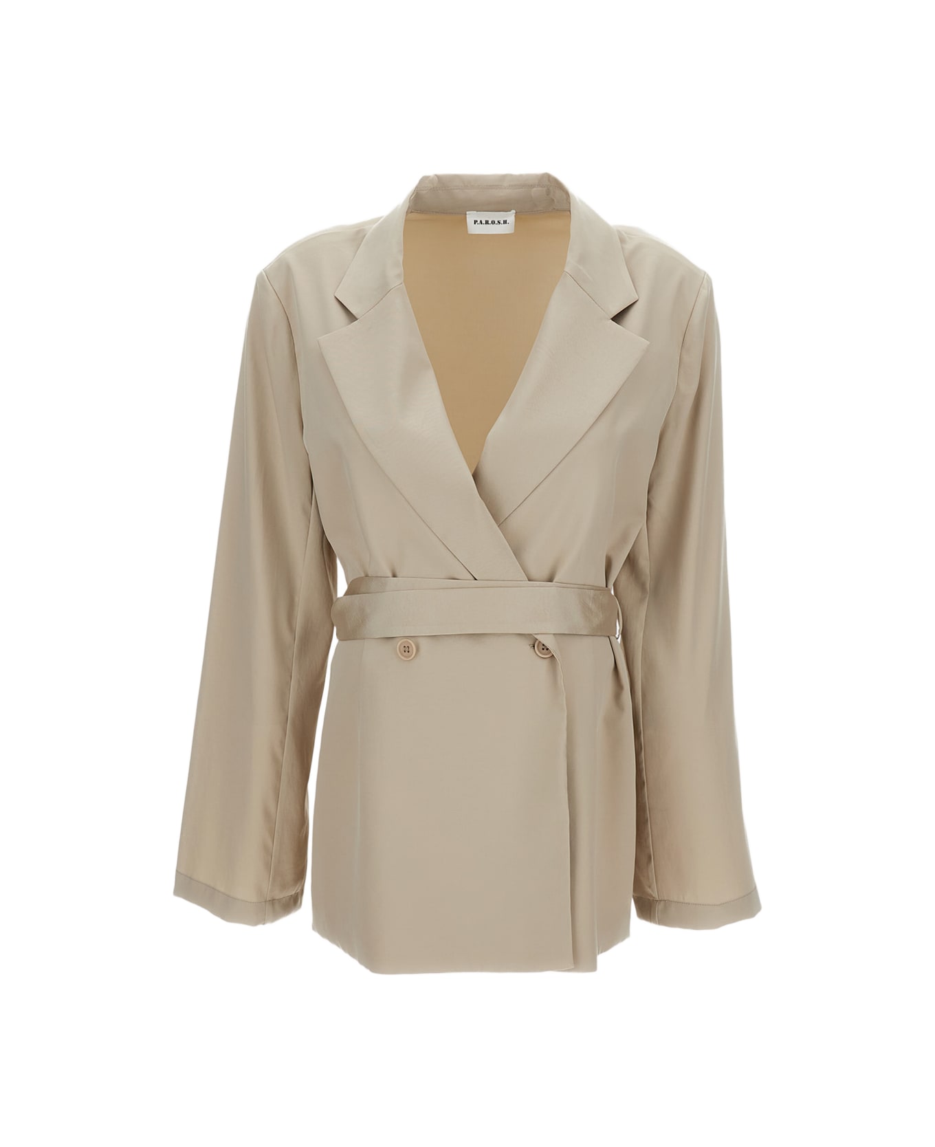 Parosh Belted Blazer - Beige