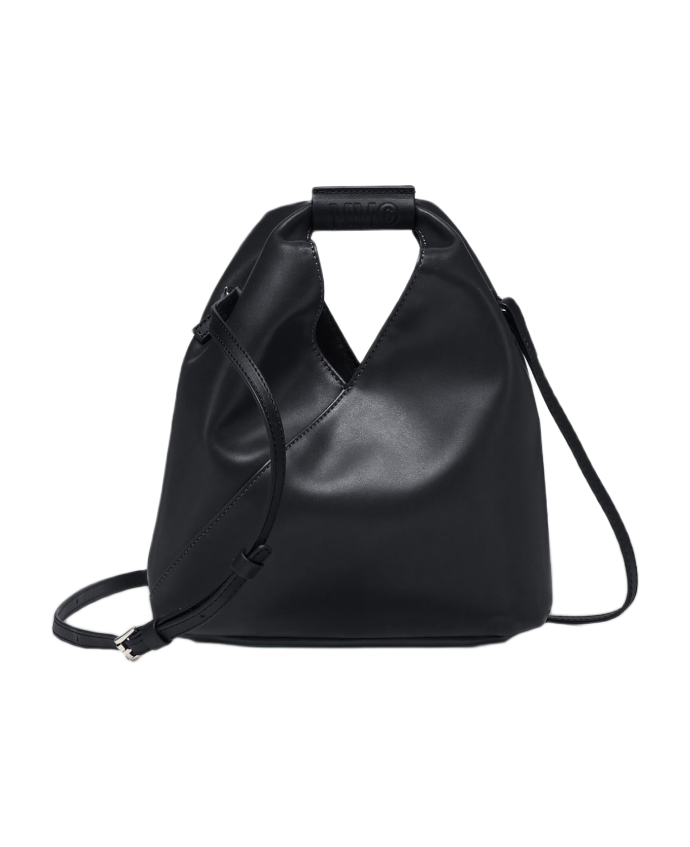 MM6 Maison Margiela Borsa Mano Black syntethic leather Japanese bag with shoulder strap - Nero トートバッグ