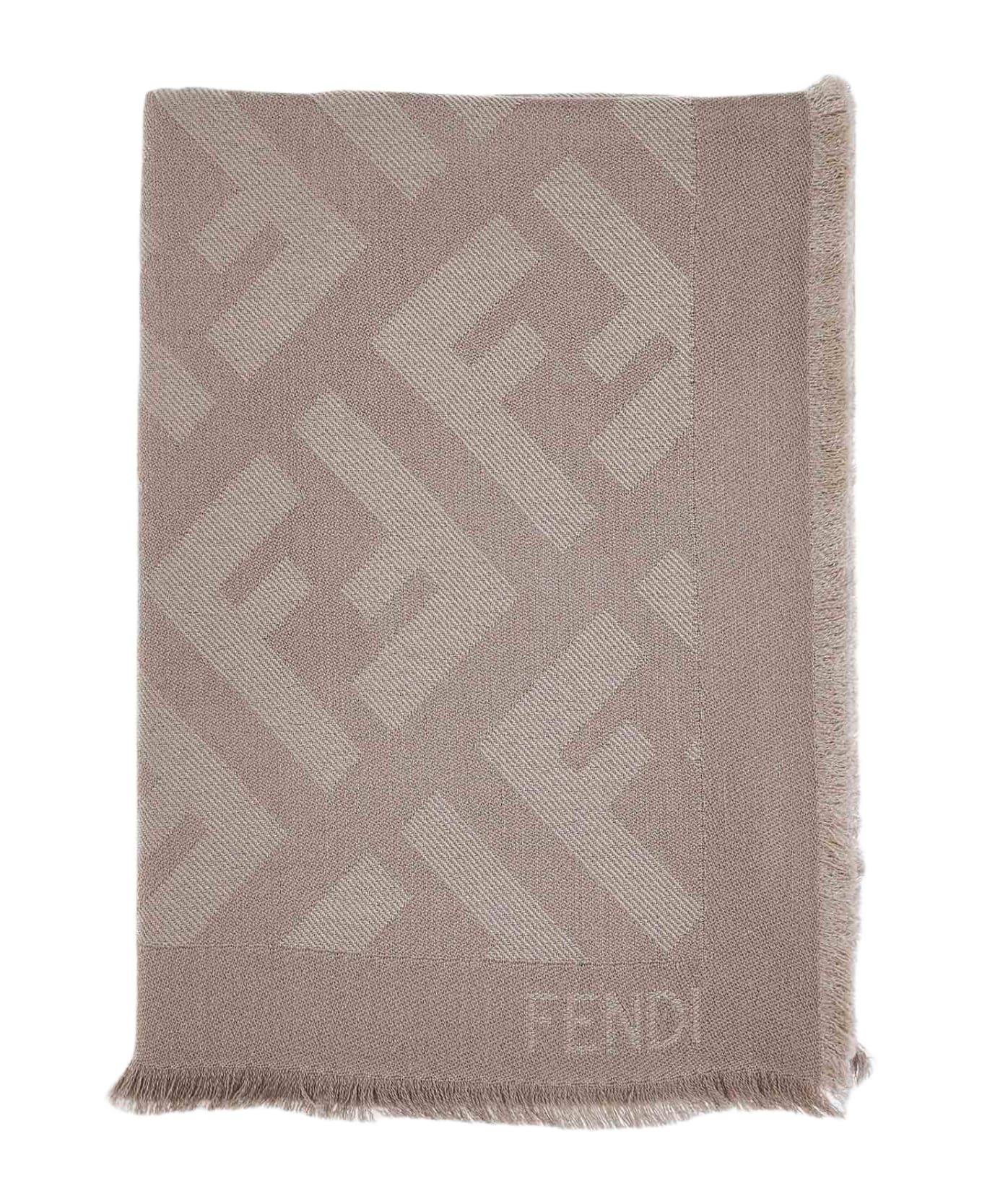 Fendi Ff Wool And Cashmere Shawl