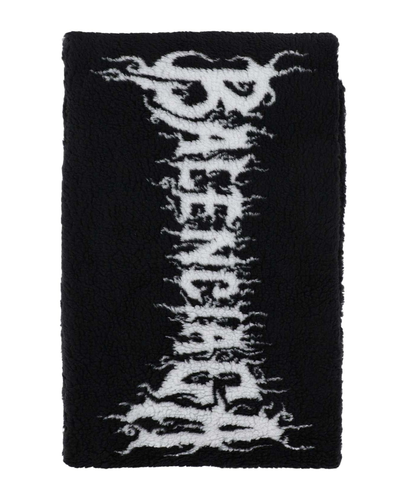 Balenciaga Acrylic Scarf With Logo - Black スカーフ＆ストール