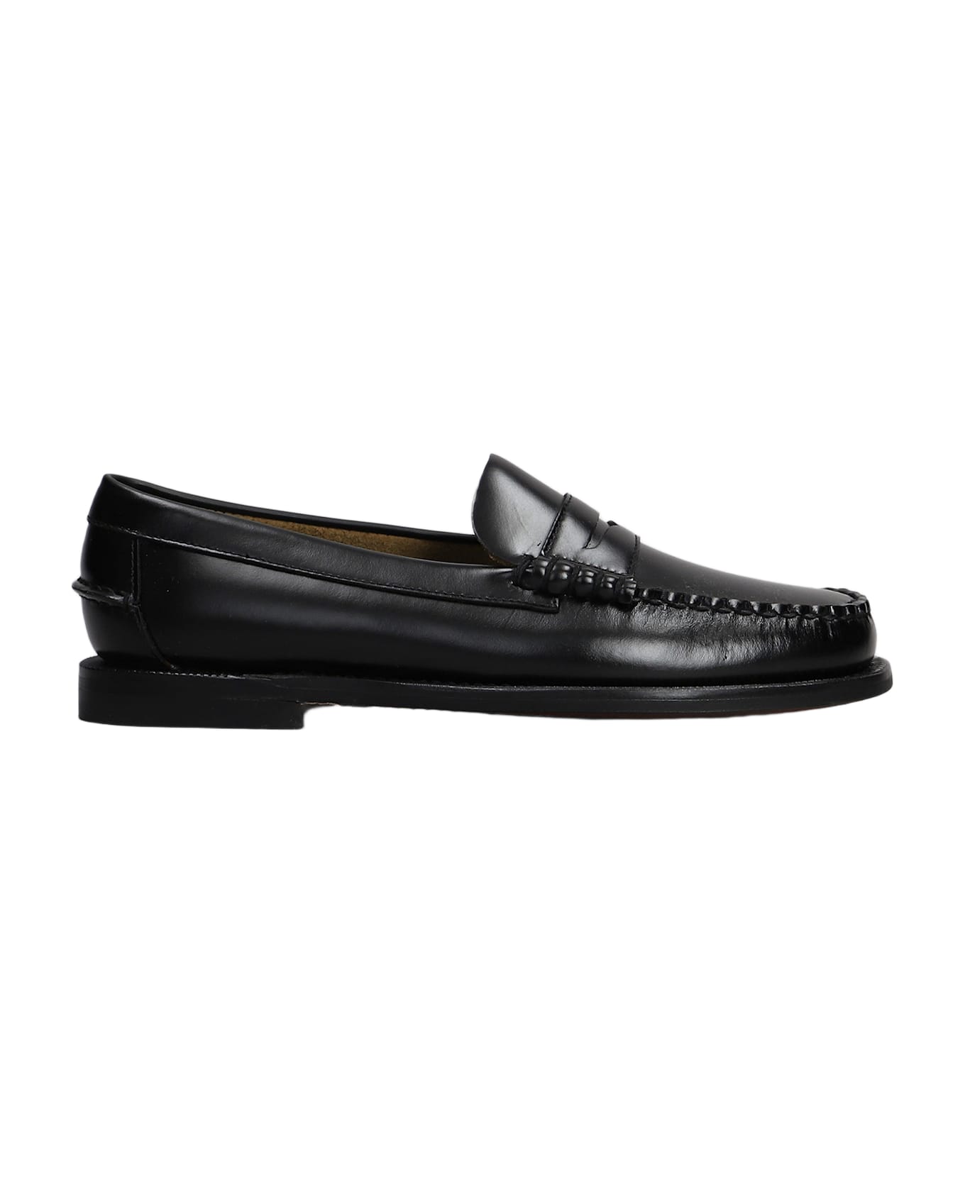 Sebago Classic Dan Loafers In Black Leather - BLACK