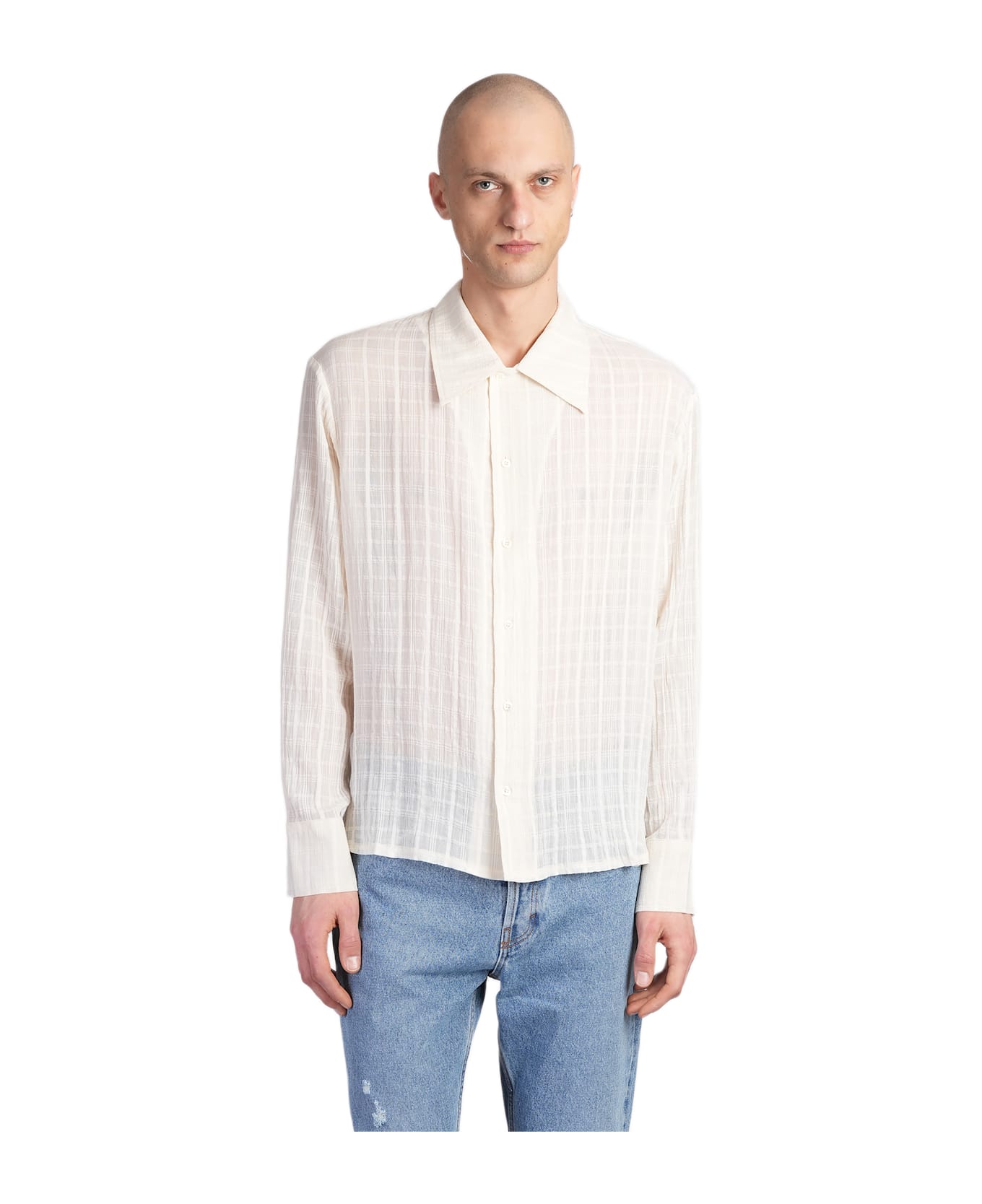 Séfr Ignacio Shirt In Beige Cotton - beige