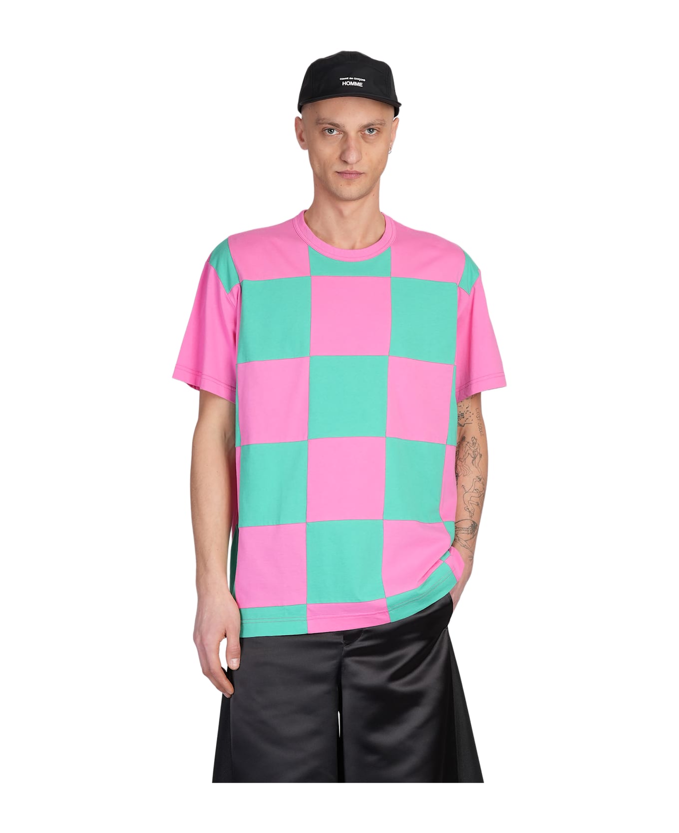 Comme Des Garçons Homme Plus T-shirt In Rose-pink Cotton - rose-pink