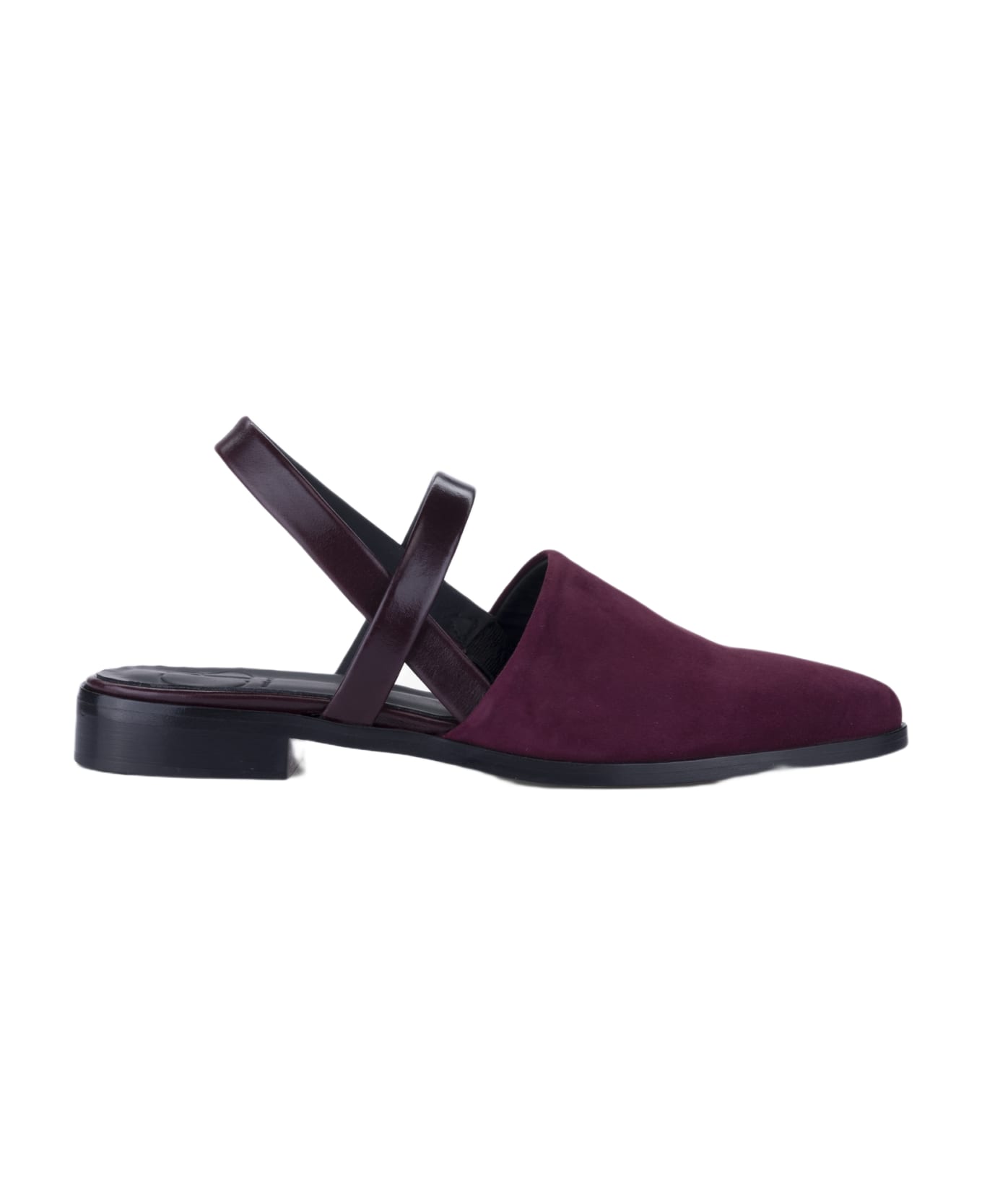 CB Made in Italy Leather And Suede Flats Vega - Burgundy