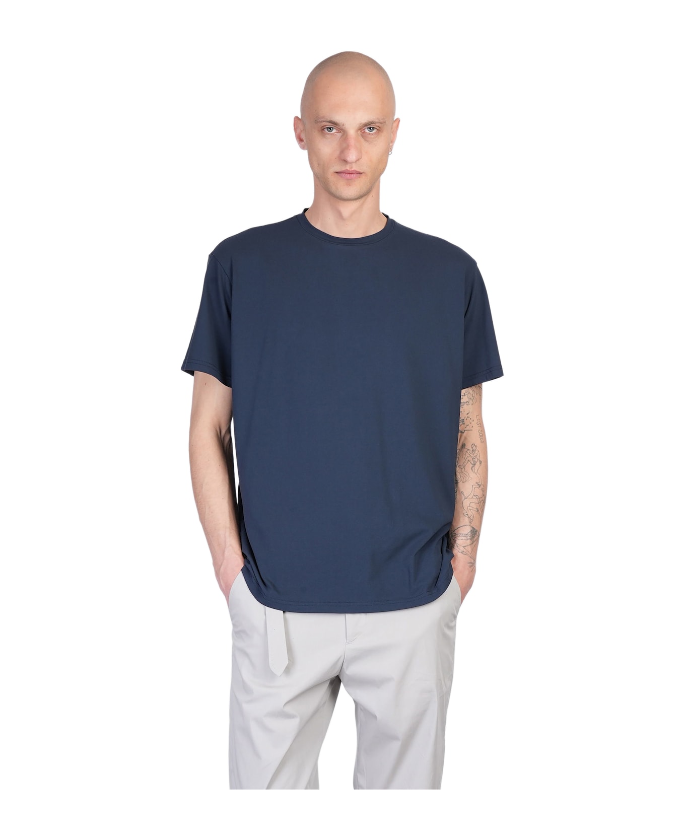 Low Brand B150 T-shirt In Blue Cotton - blue