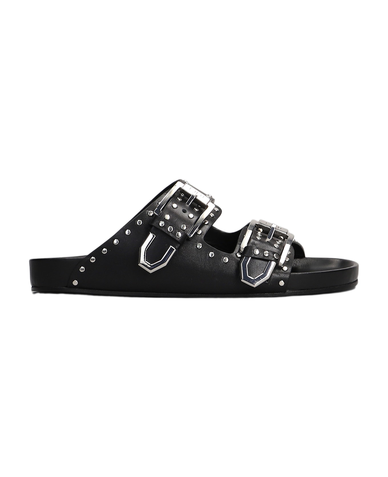 IRO Billie Flats In Black Leather - black