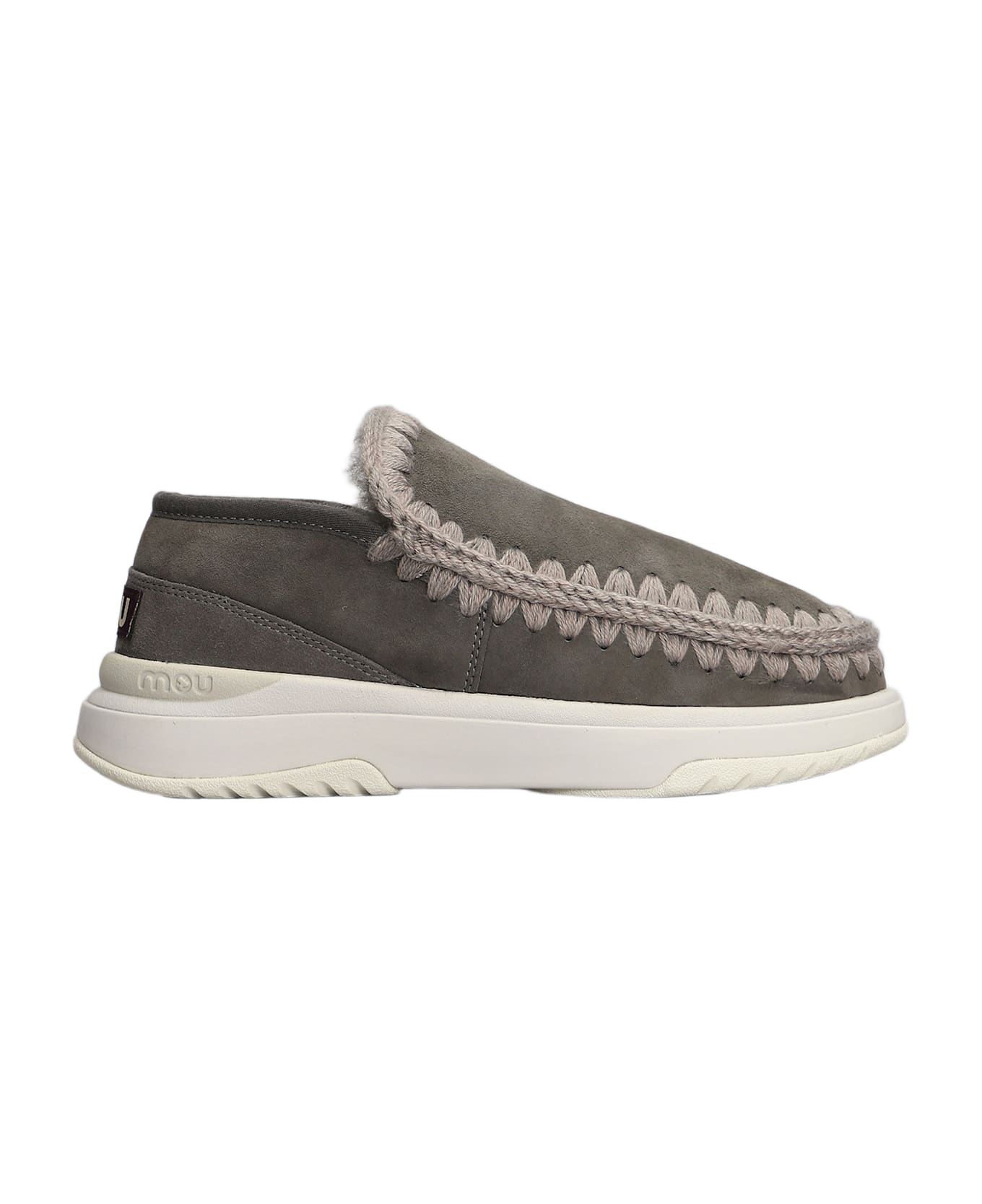 Mou Eskimo Men Slip On Sneakers In Grey Suede - grey
