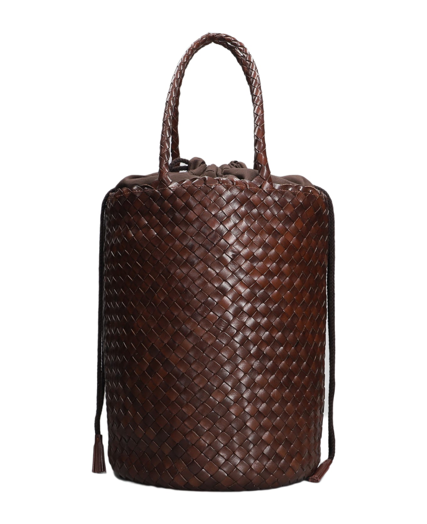 Dragon Diffusion Jacky Bucket Hand Bag In Brown Leather - brown