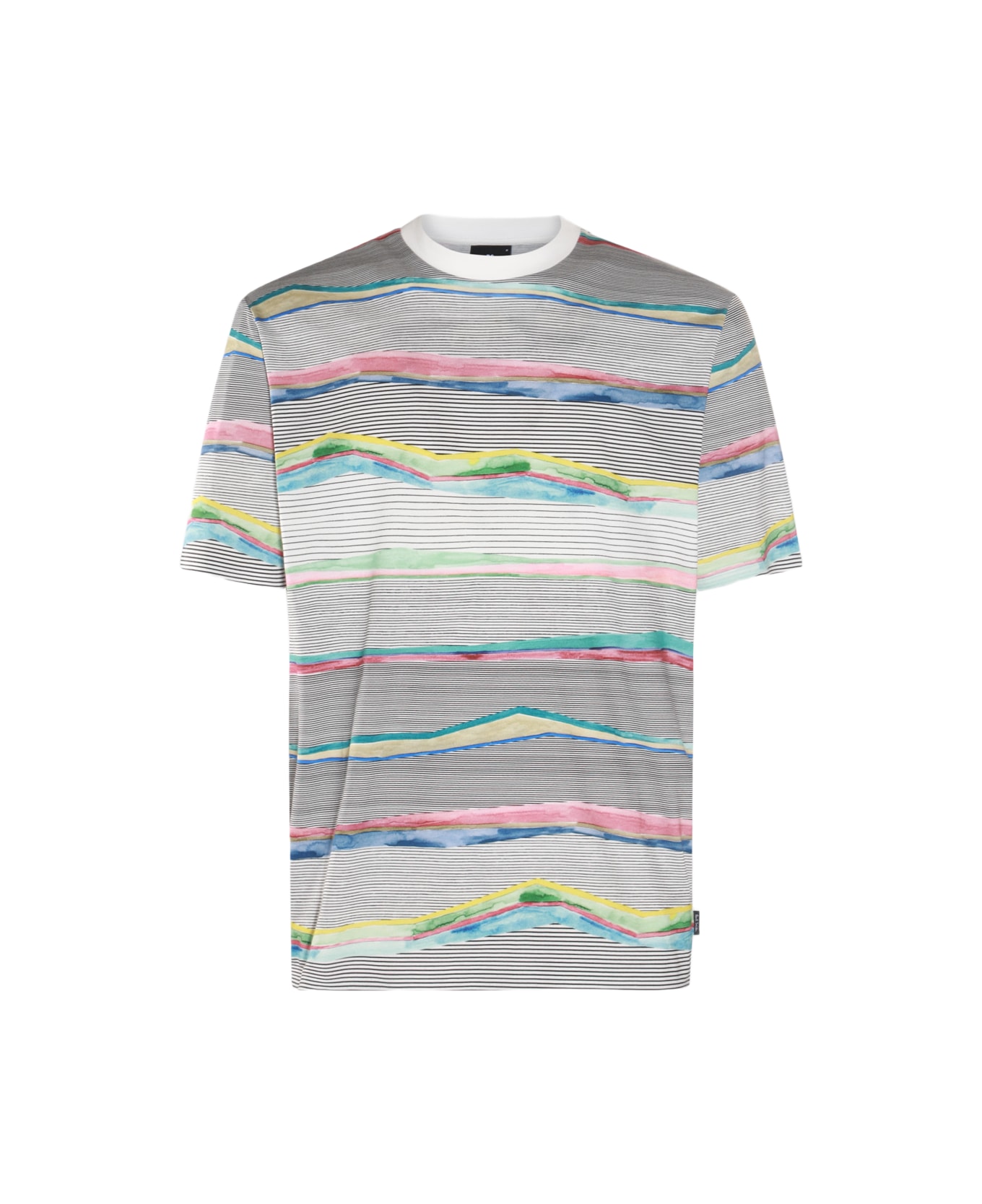 Paul Smith Grey Multicolour Cotton T-shirt - Red