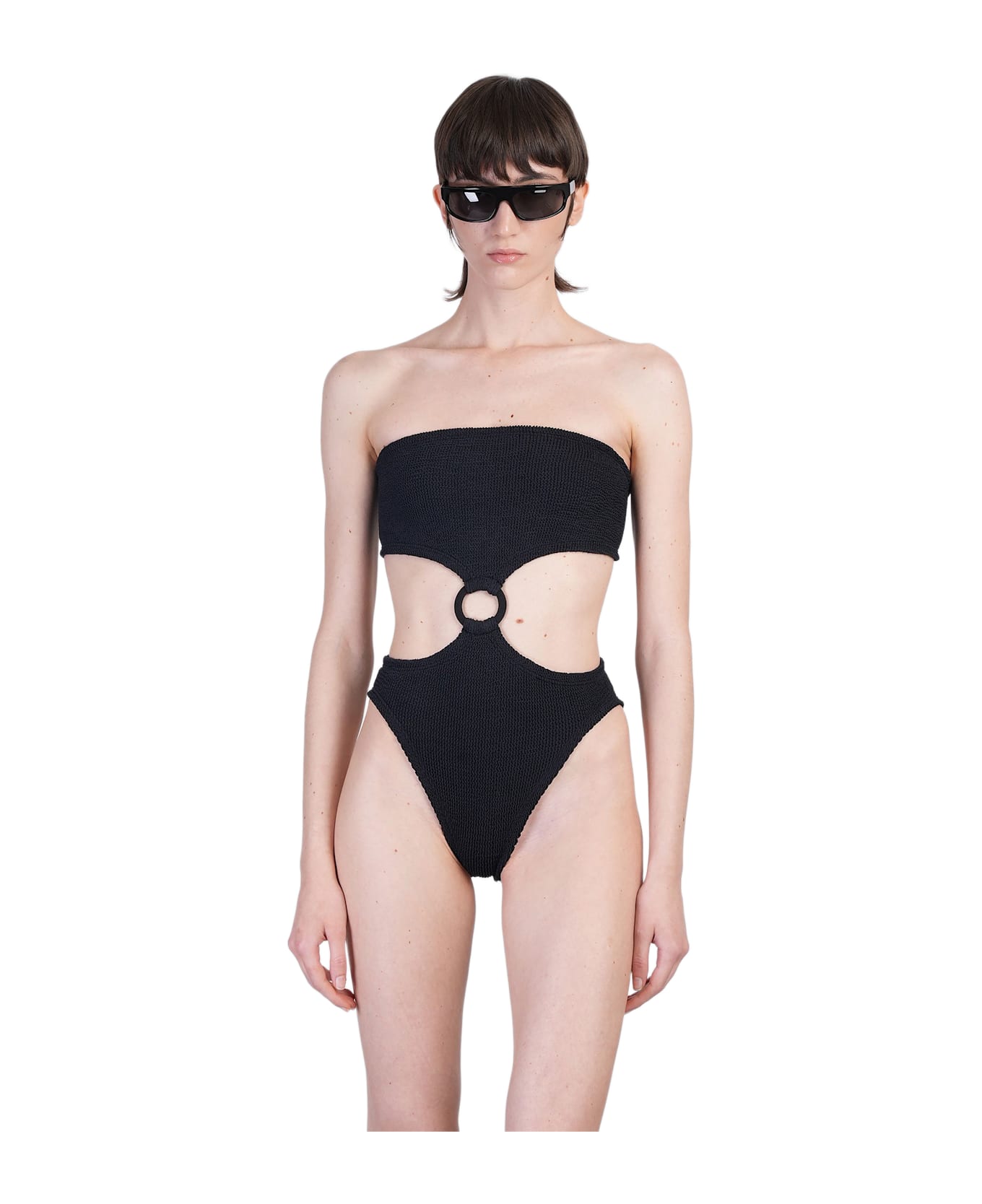 Hunza G Jerry Swim Beachwear In Black Polyamide - black