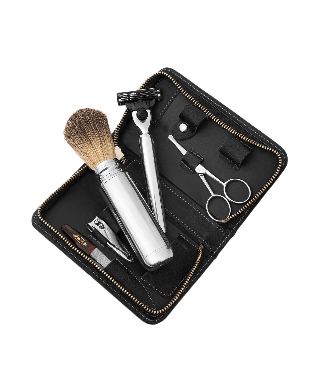 Larusmiani Zip Shaving Kit Beauty - Black