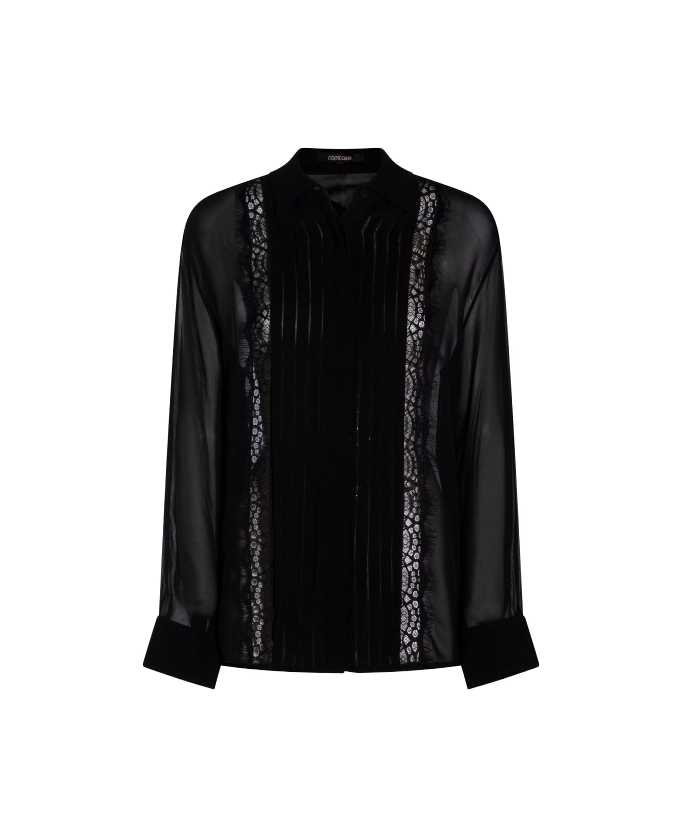 Roberto Cavalli Black Silk Shirt - Black