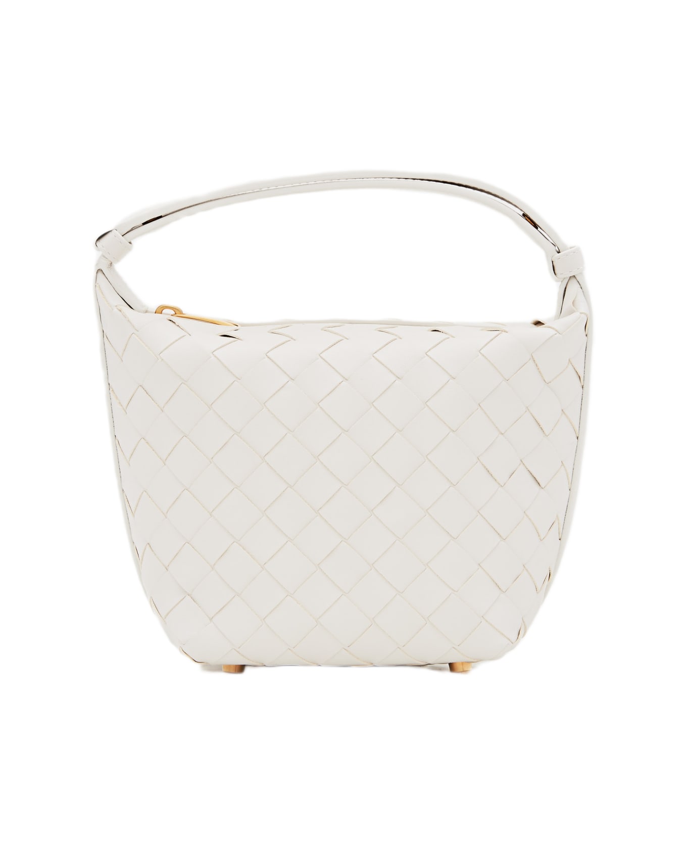 Bottega Veneta Candy Wallace Leather Handbag - White