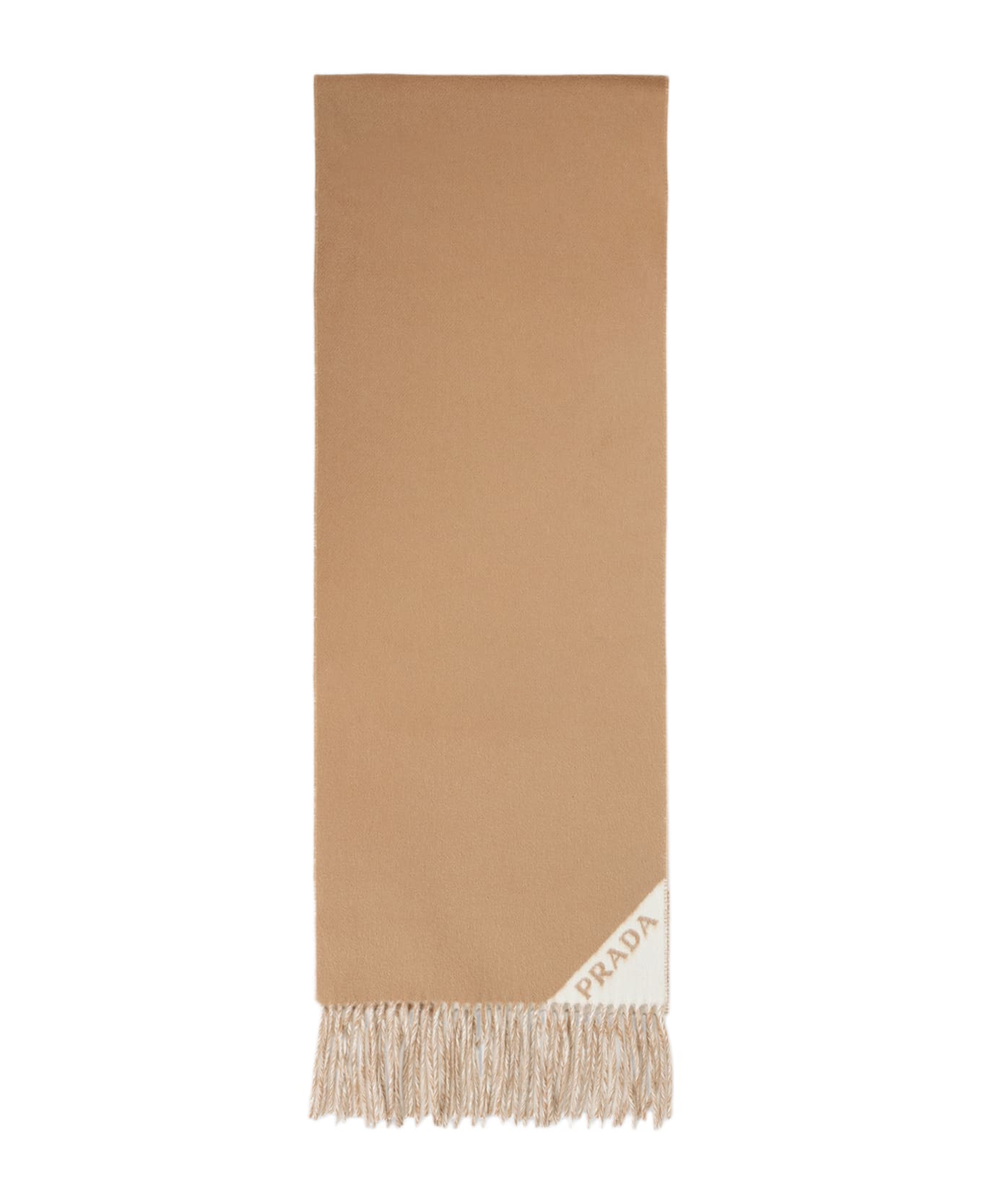 Prada Cashmere Scarf - Y Cammello Talco